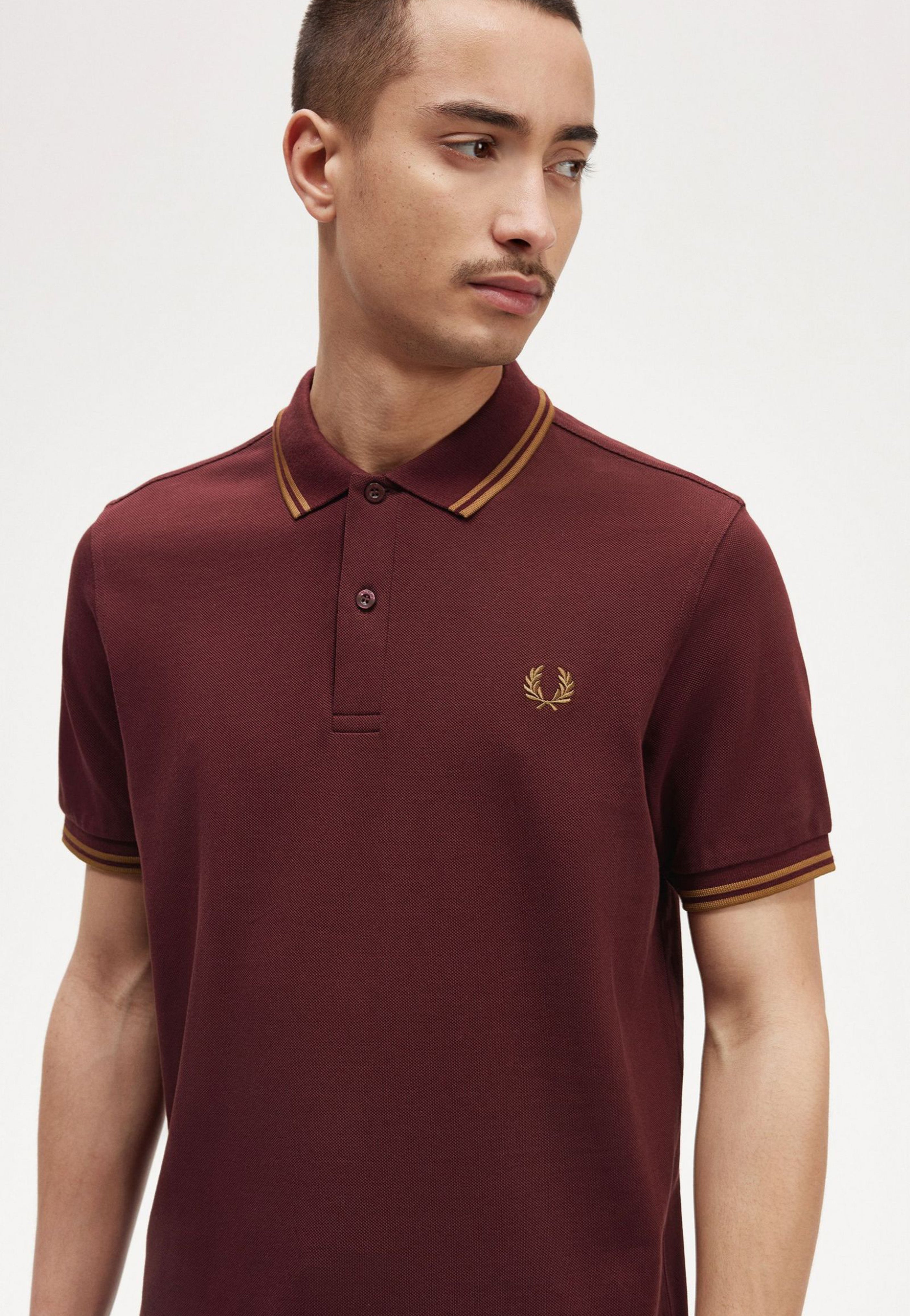 Fred Perry - Twin Tipped Oxblood/Shaded Stone - Polo | Men-Image