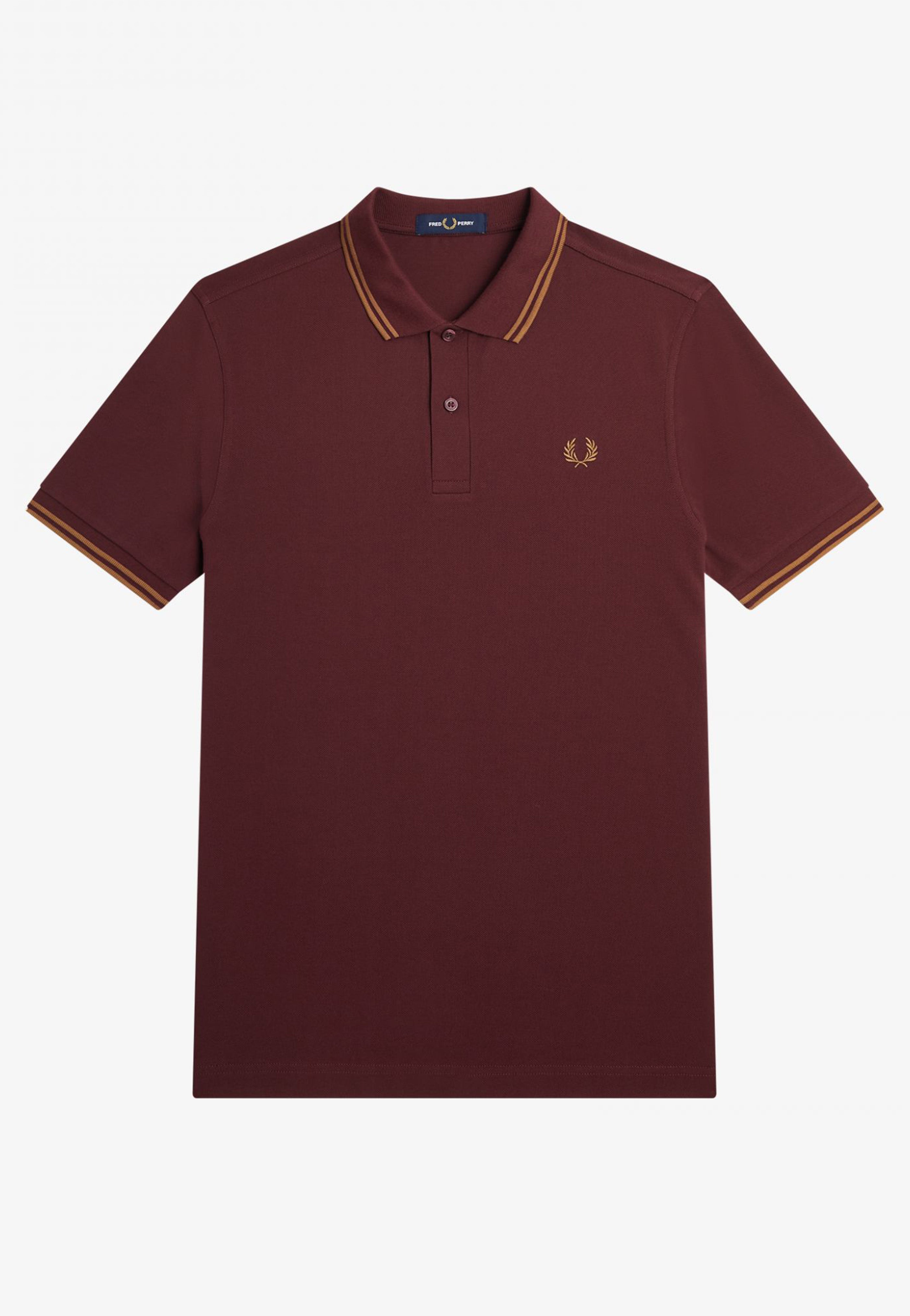 Fred Perry - Twin Tipped Oxblood/Shaded Stone - Polo | Men-Image