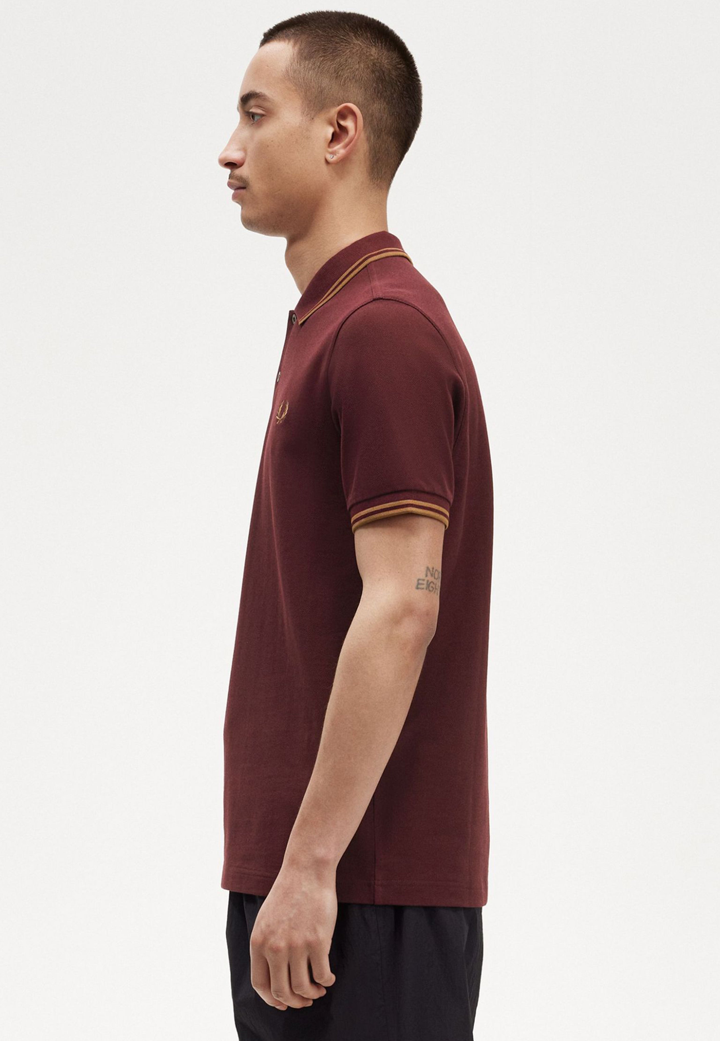 Fred Perry - Twin Tipped Oxblood/Shaded Stone - Polo | Men-Image