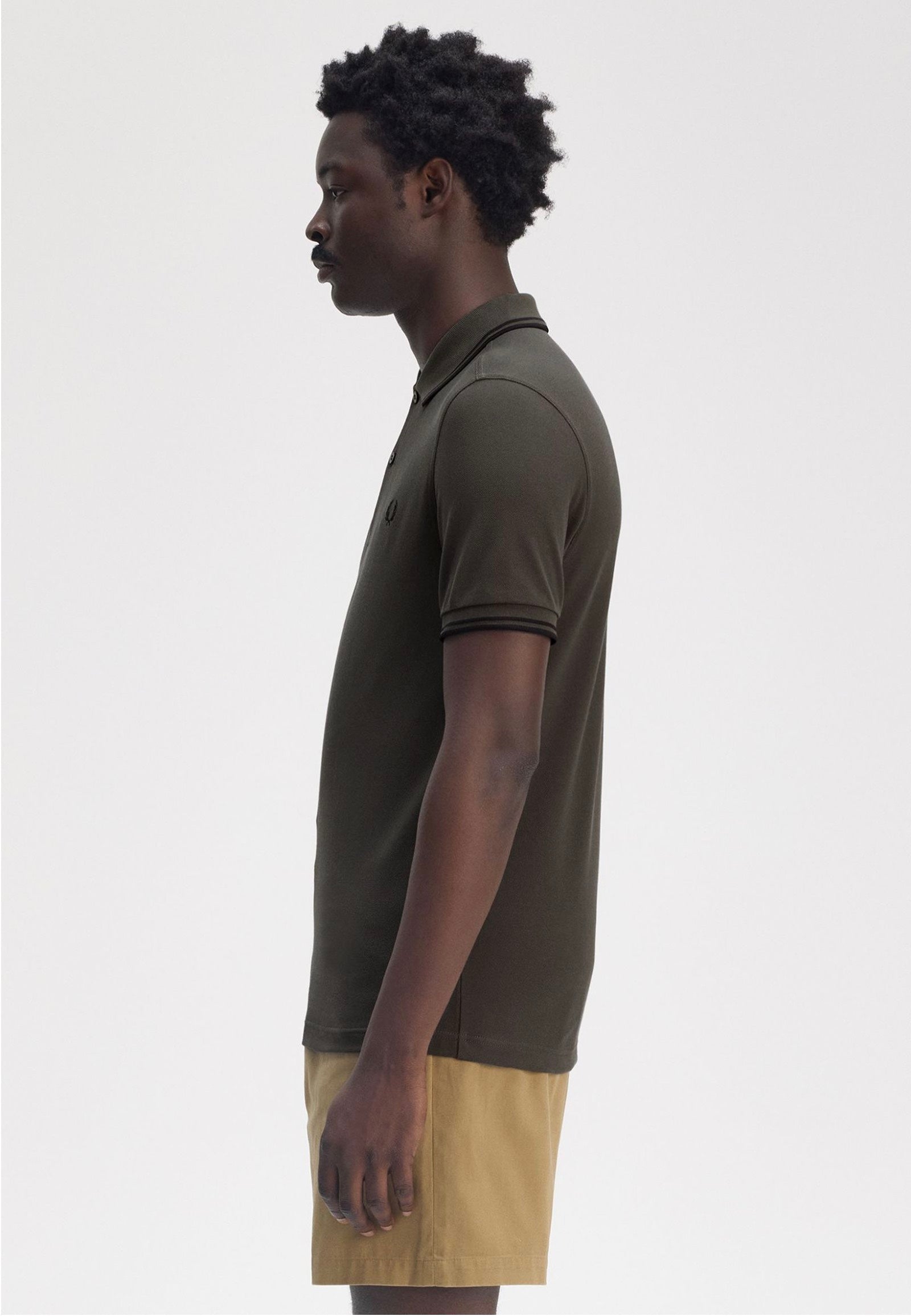 Fred Perry Twin Tipped Field Green/Black - Polo | Impericon