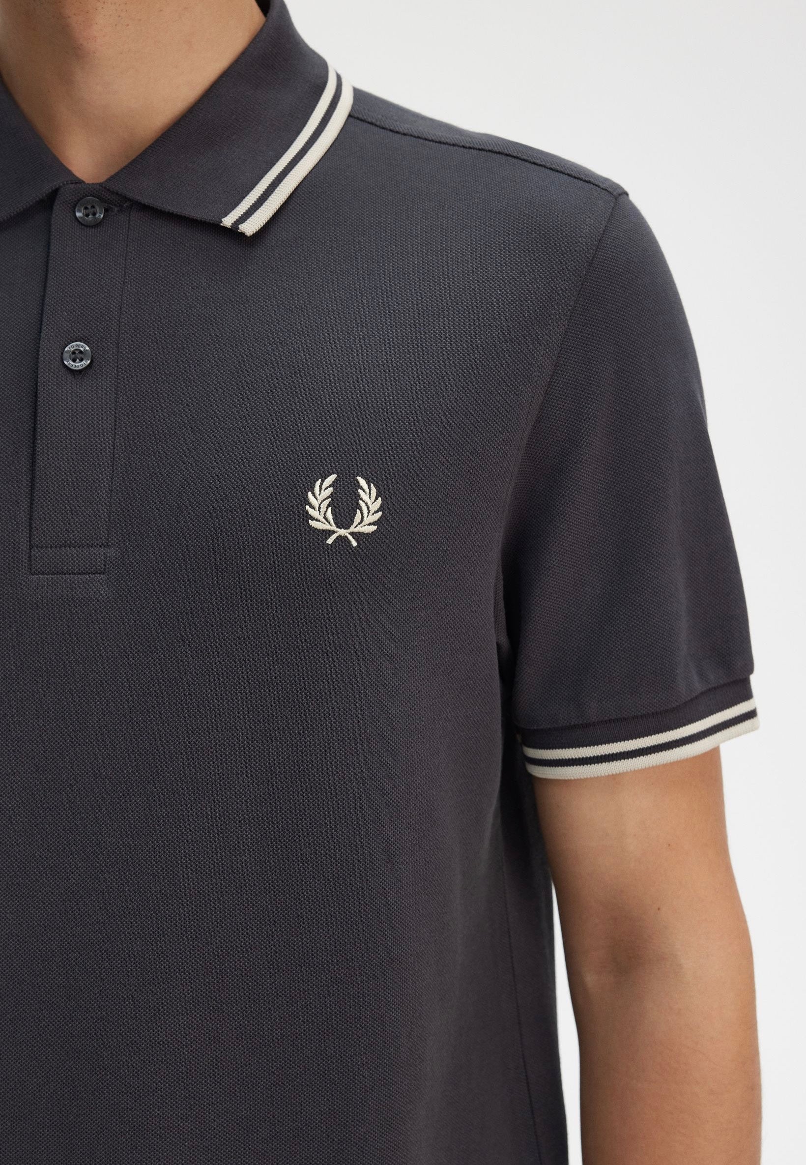 Fred Perry - Twin Tipped Anchor Grey/Oatmeal - Polo | Men-Image