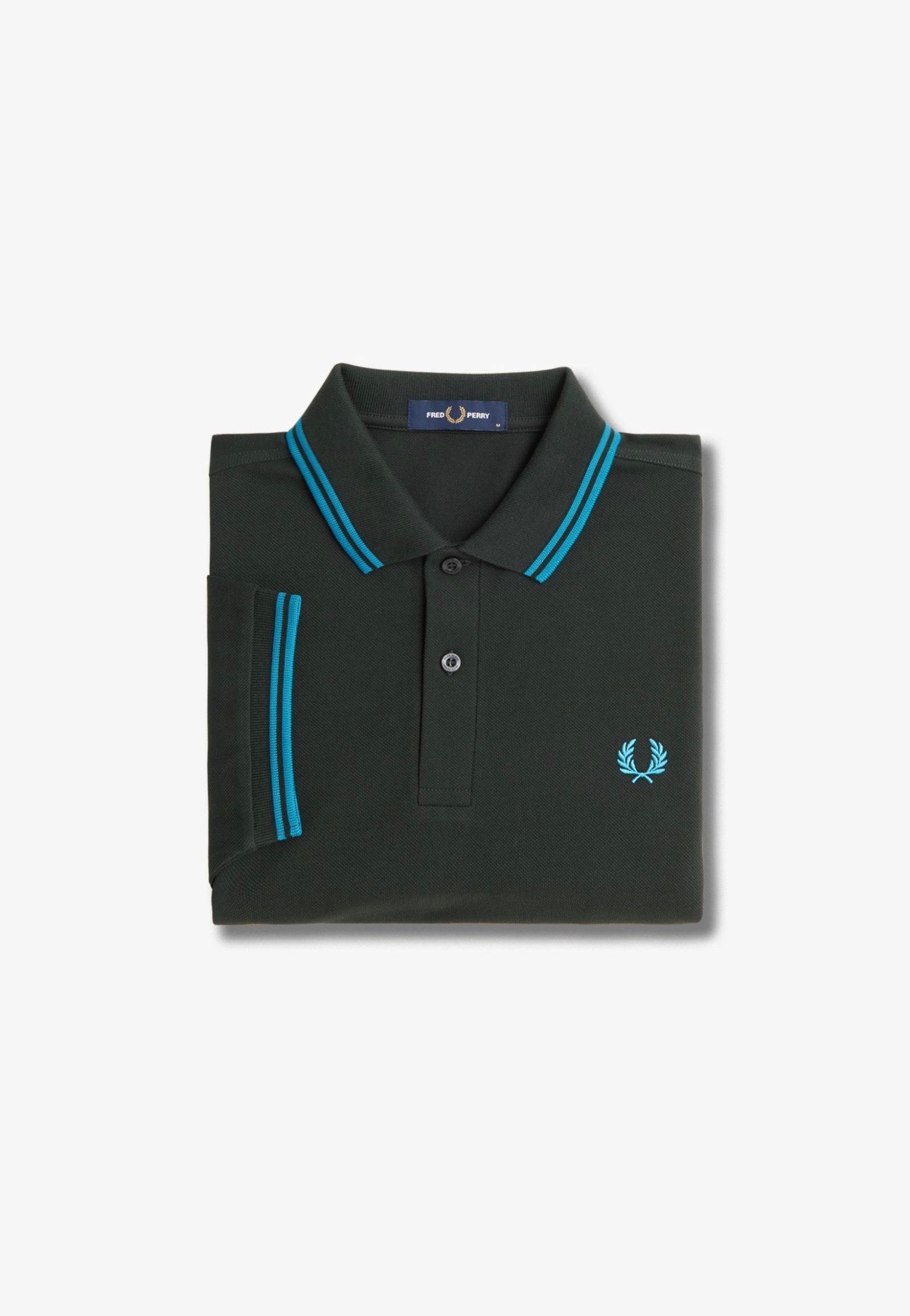 Fred Perry - Twin Tipped Night Green/Runaway Bay Ocean/Runaway Bay Ocean - Polo | Men-Image