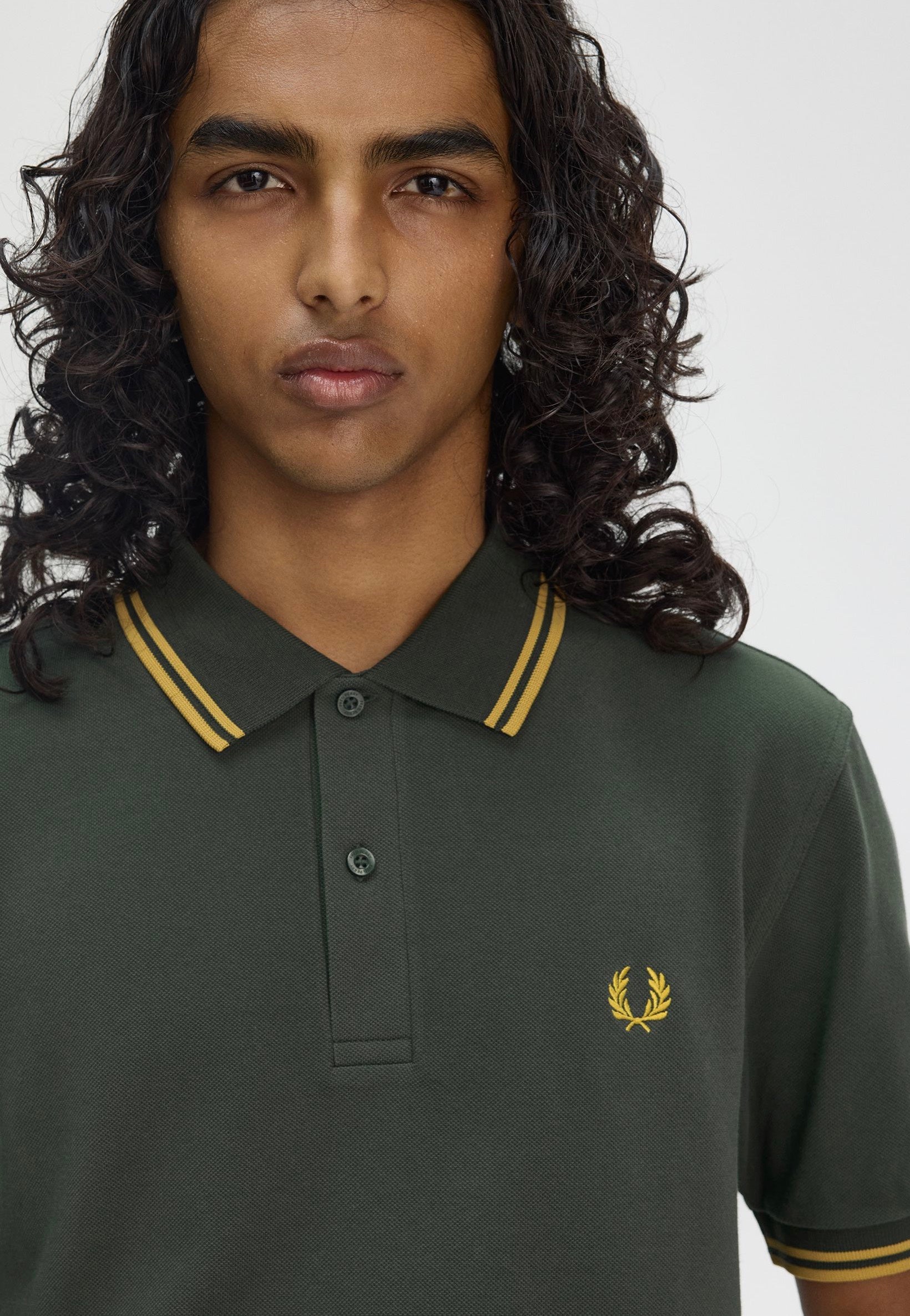 Fred Perry - Twin Tipped Court Green/Honeycomb - Polo | Men-Image