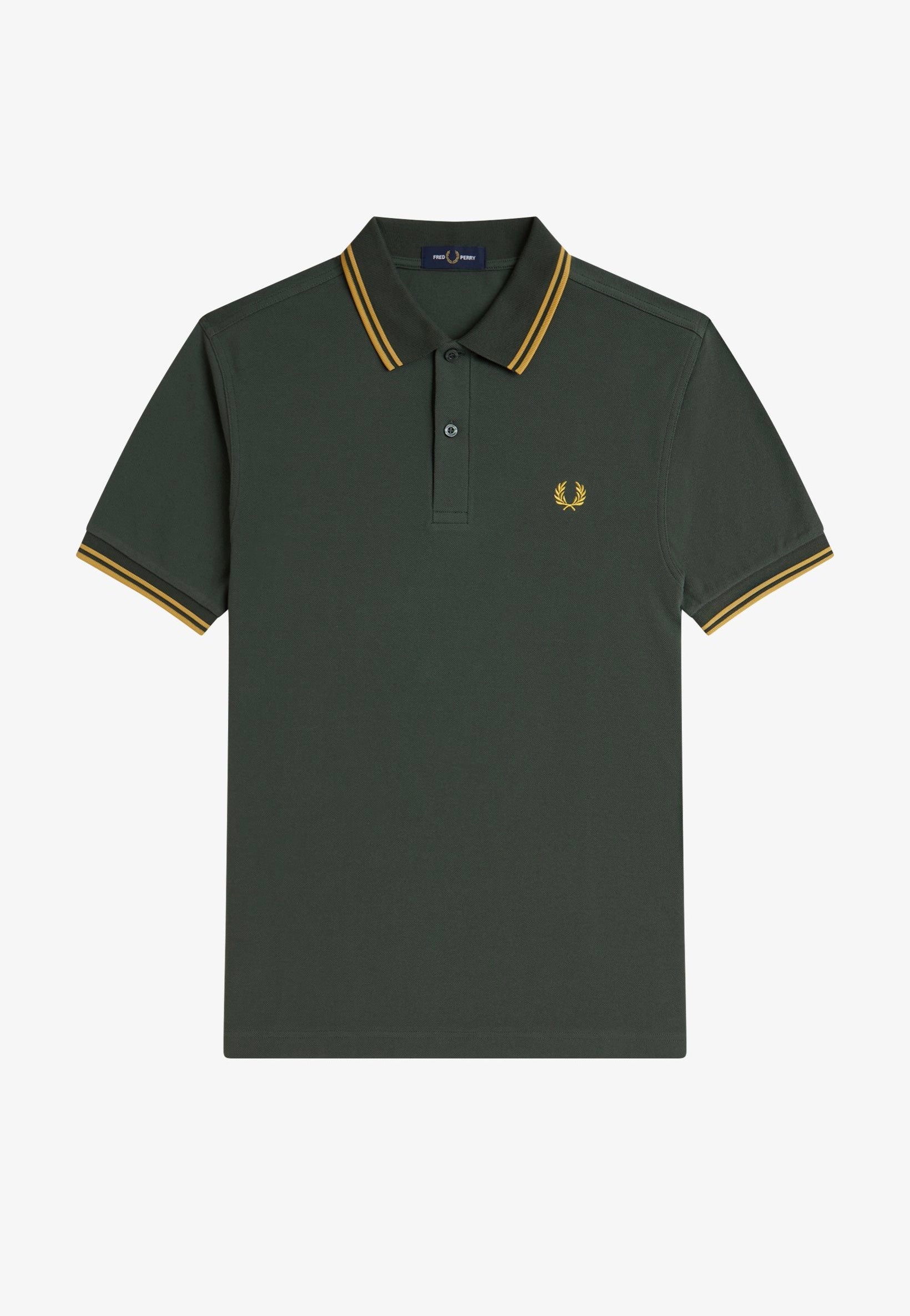 Fred Perry - Twin Tipped Court Green/Honeycomb - Polo | Men-Image