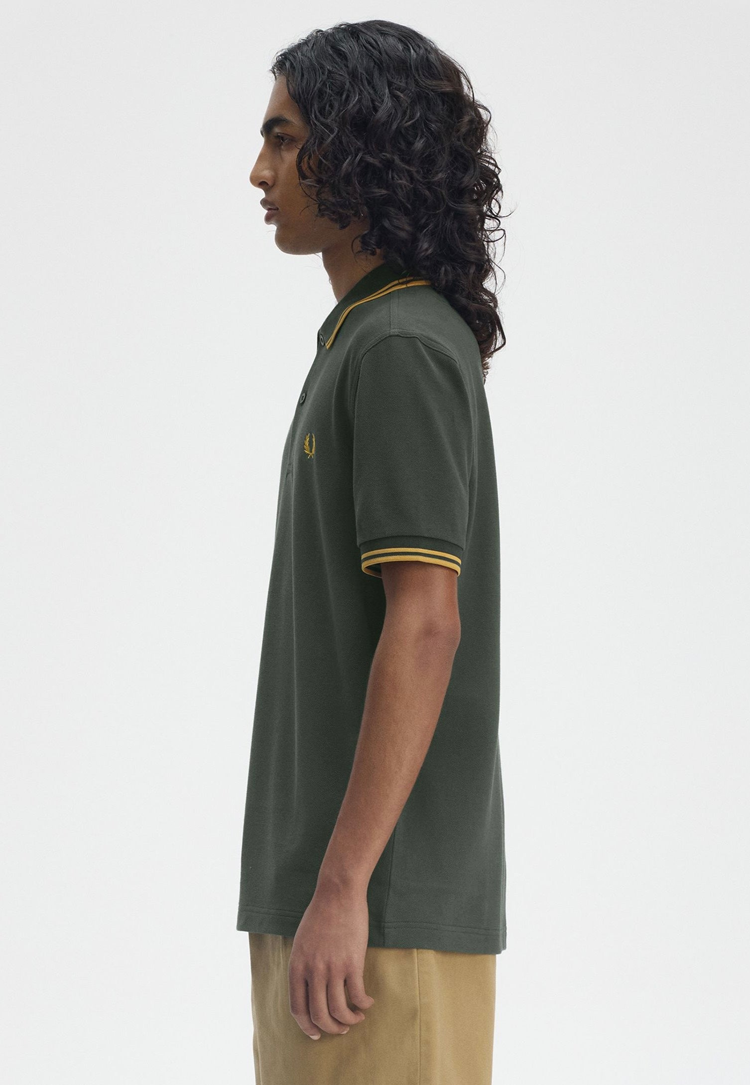 Fred Perry - Twin Tipped Court Green/Honeycomb - Polo | Men-Image