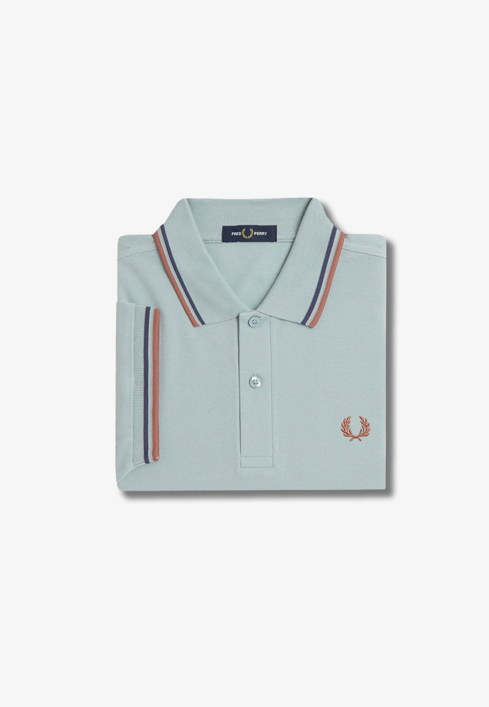 Fred Perry - Twin Tipped Silver Blue/Tennis Blue/Cinnamon - Polo | Men-Image