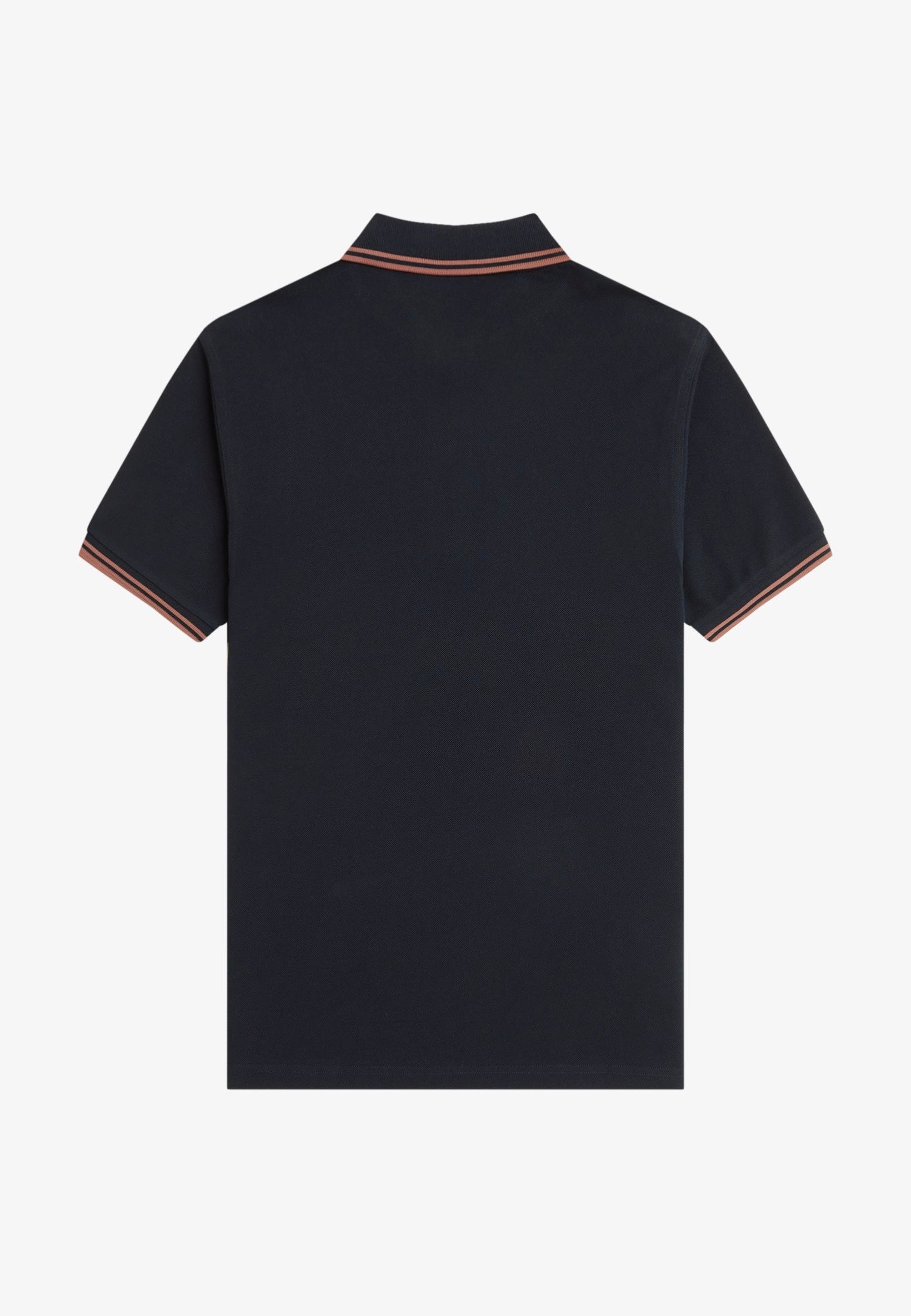 Fred Perry - Twin Tipped Navy/Cinnamon - Polo | Men-Image