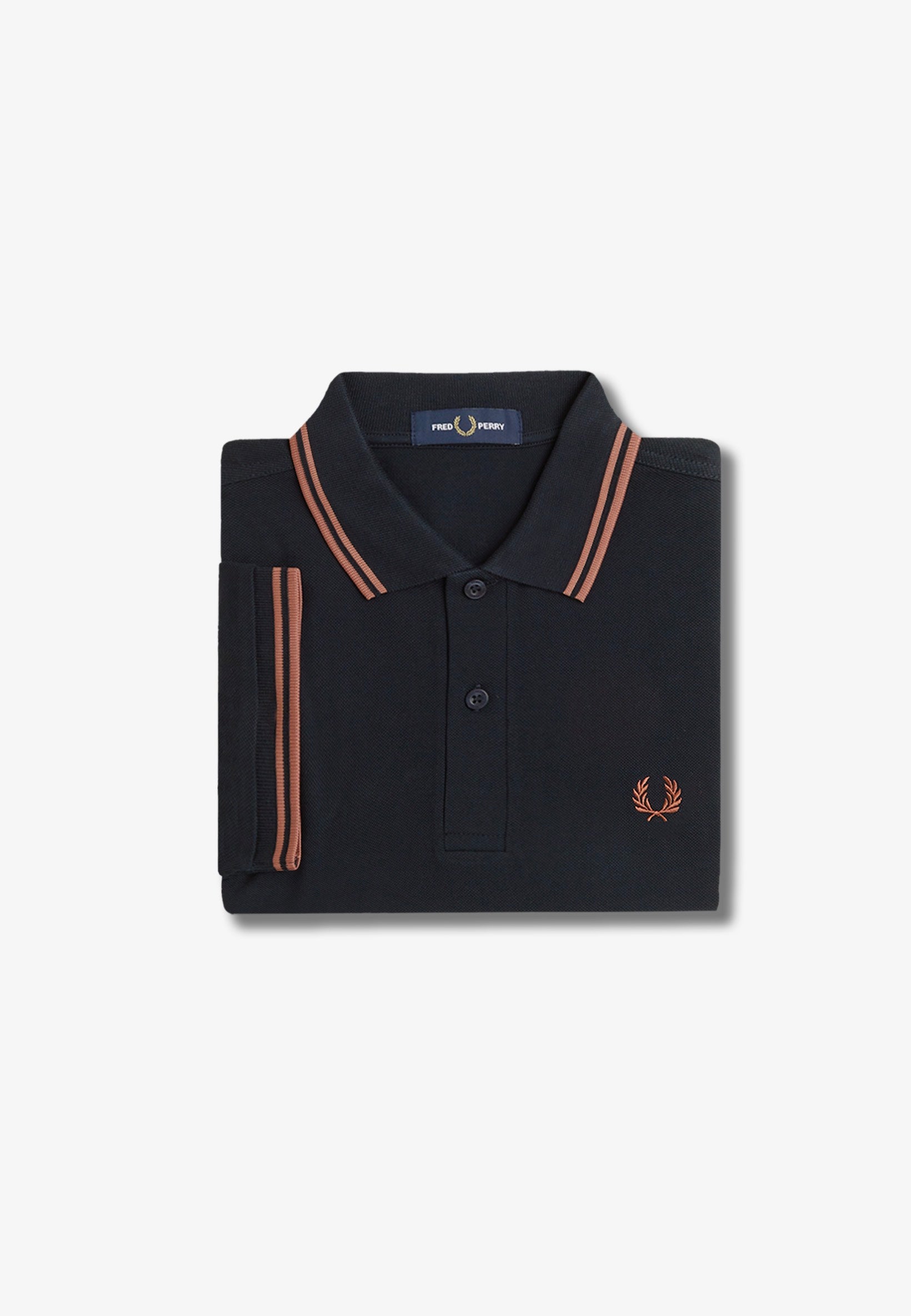 Fred Perry - Twin Tipped Navy/Cinnamon - Polo | Men-Image