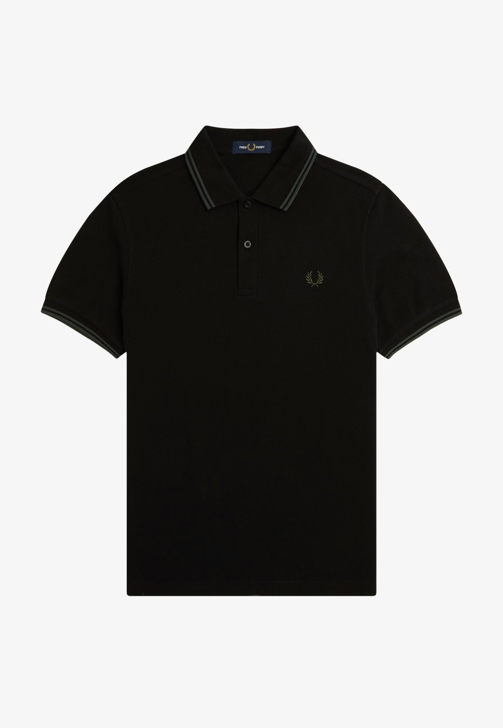 Fred Perry - Twin Tipped Black/Court Green - Polo | Men-Image