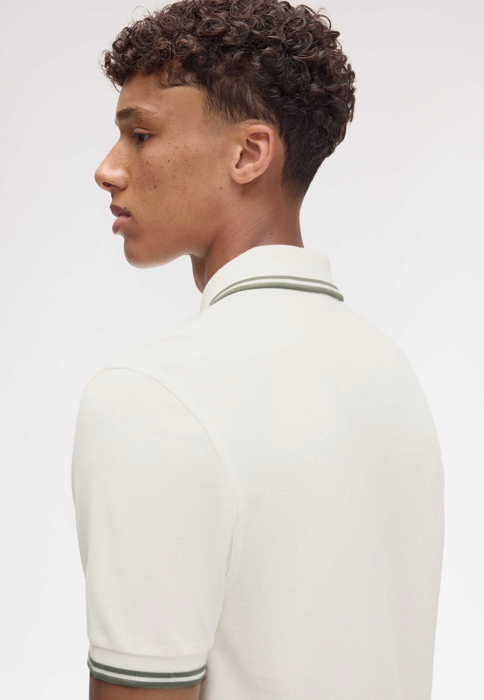 Fred Perry - Twin Tipped Lghecru/Olivmint - Polo | Men-Image