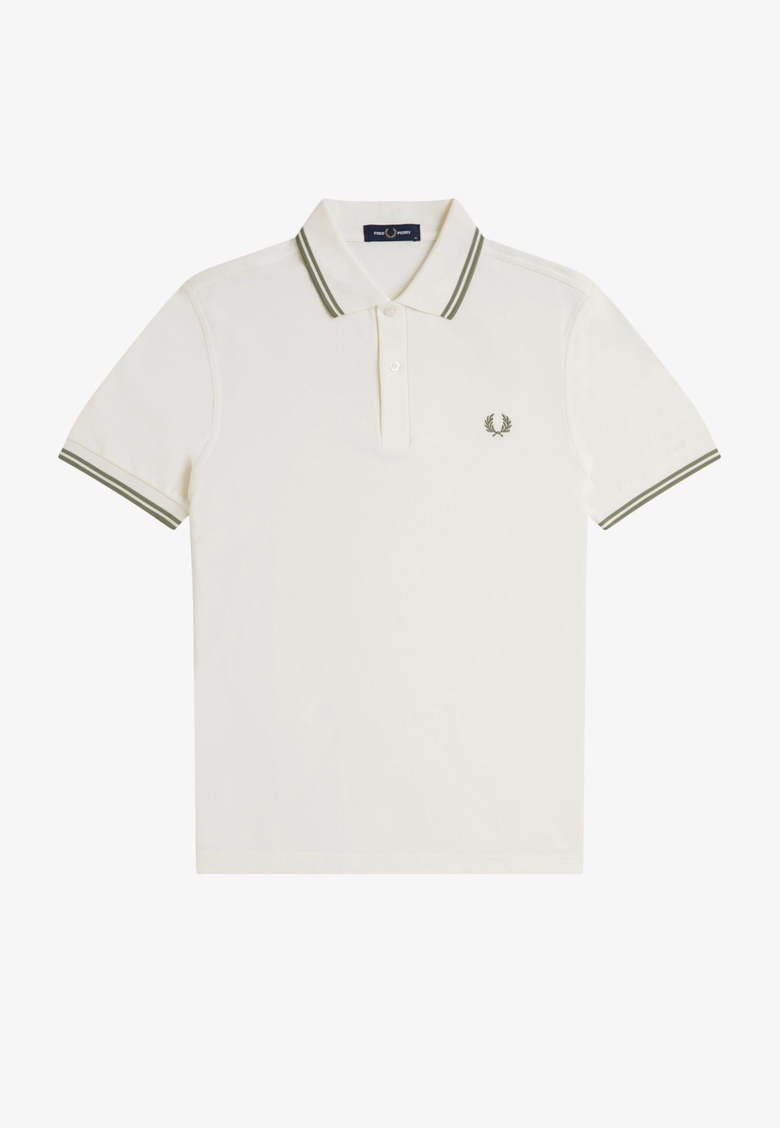Fred Perry - Twin Tipped Lghecru/Olivmint - Polo | Men-Image