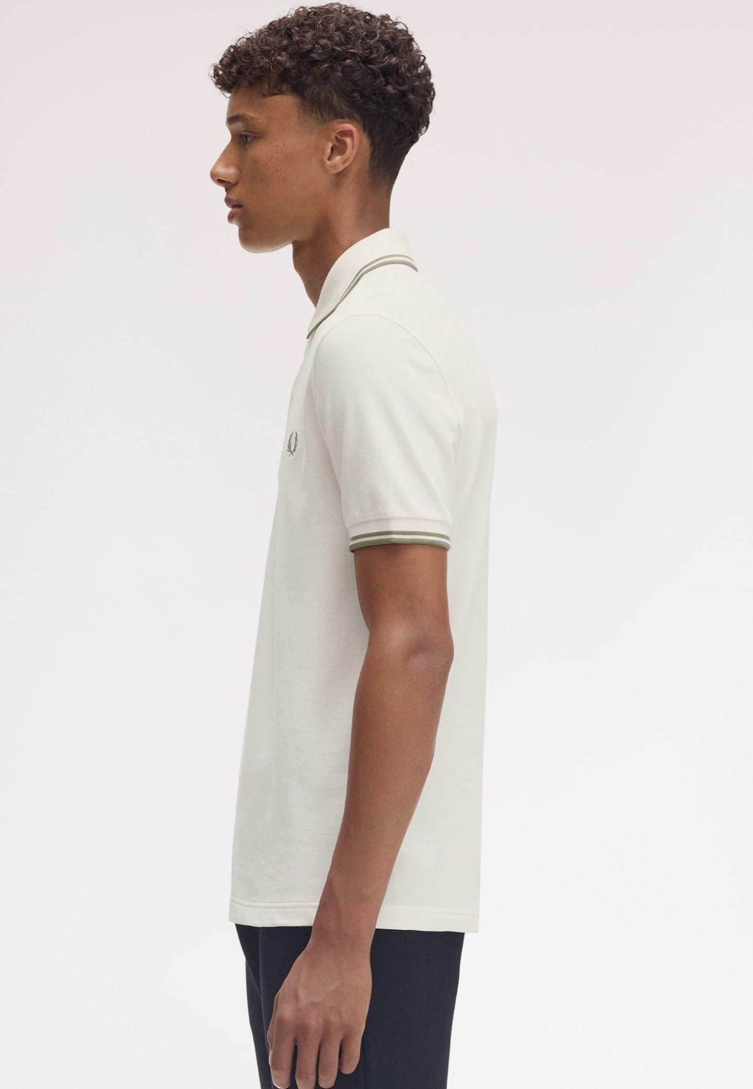 Fred Perry - Twin Tipped Lghecru/Olivmint - Polo | Men-Image
