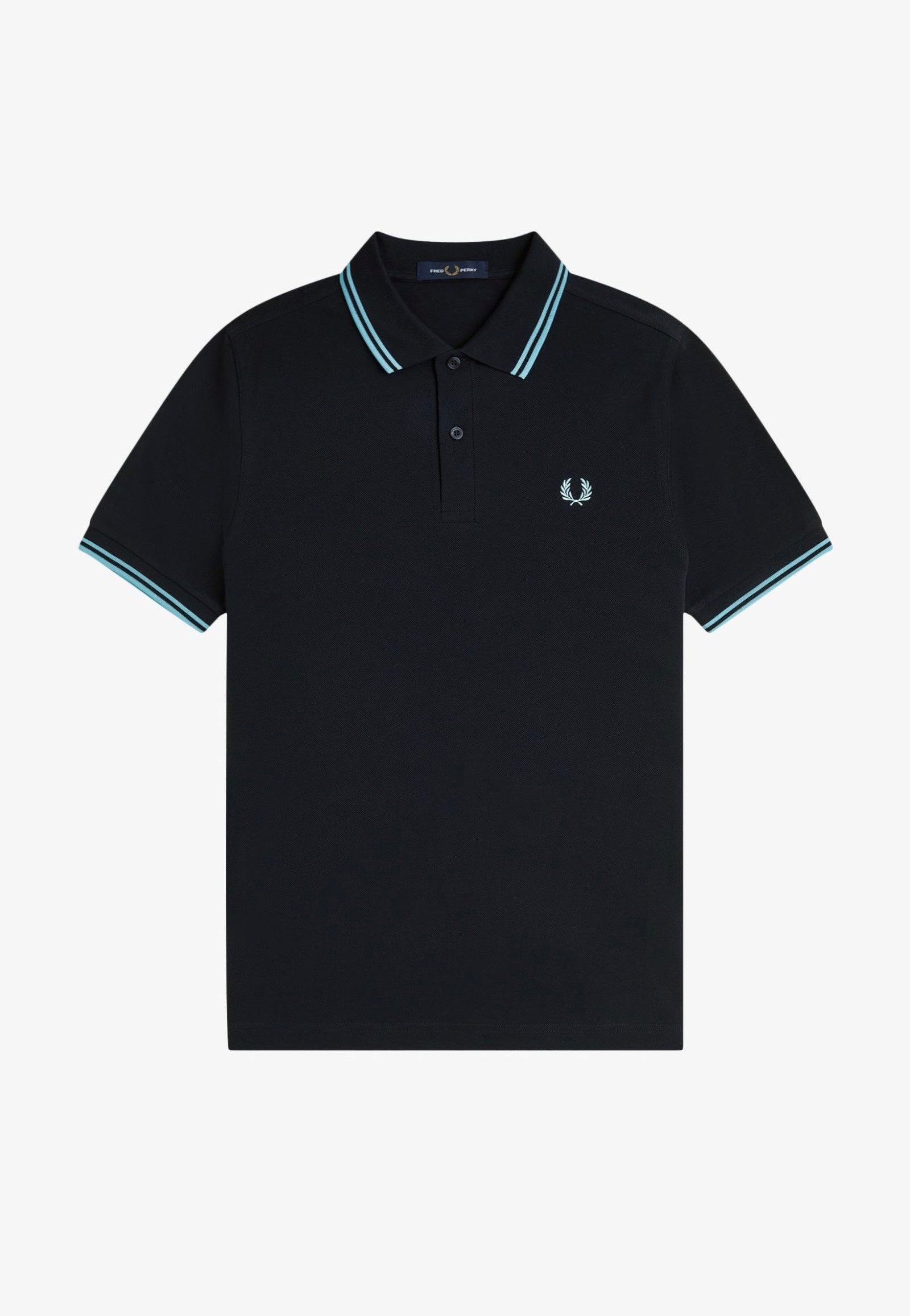 Fred Perry - Twin Tipped Navy/Mint Blue - Polo | Men-Image