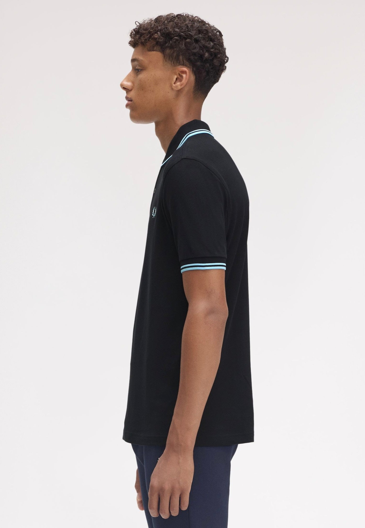 Fred Perry - Twin Tipped Navy/Mint Blue - Polo | Men-Image