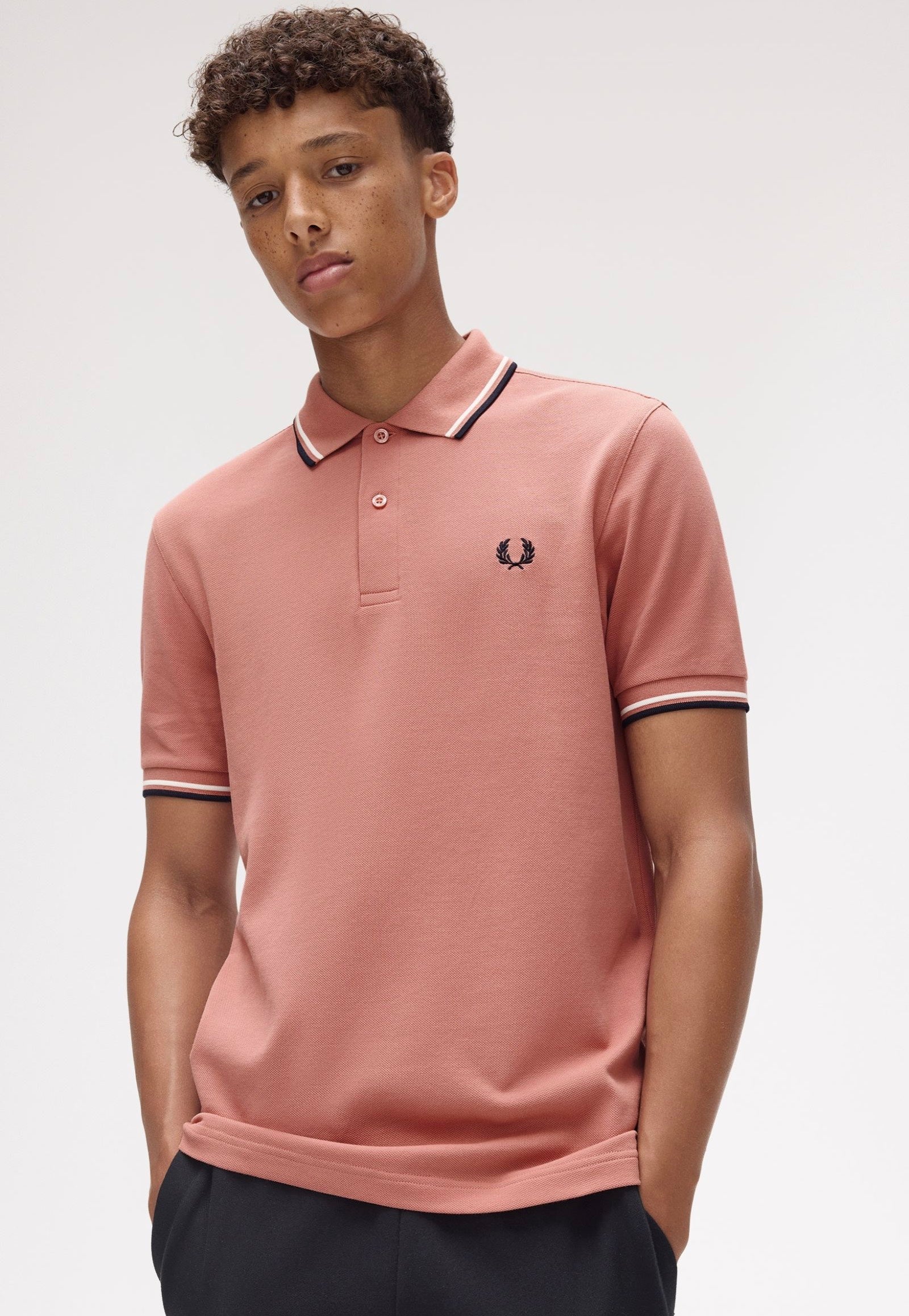 Fred Perry - Twin Tipped Puttypink/Ecru/Navy - Polo | Men-Image