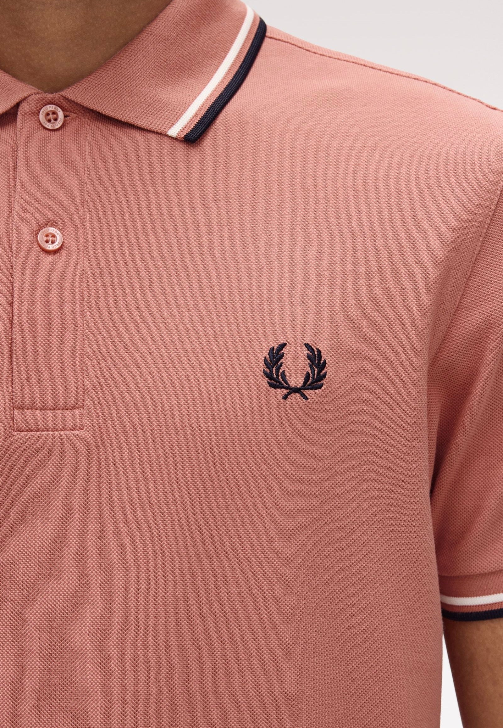 Fred Perry - Twin Tipped Puttypink/Ecru/Navy - Polo | Men-Image