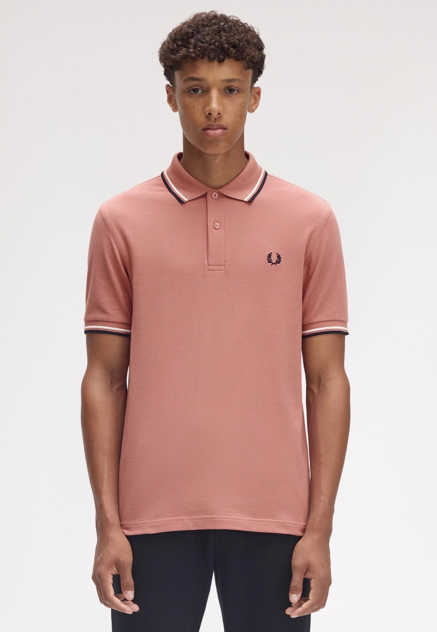 Fred Perry - Twin Tipped Puttypink/Ecru/Navy - Polo | Men-Image