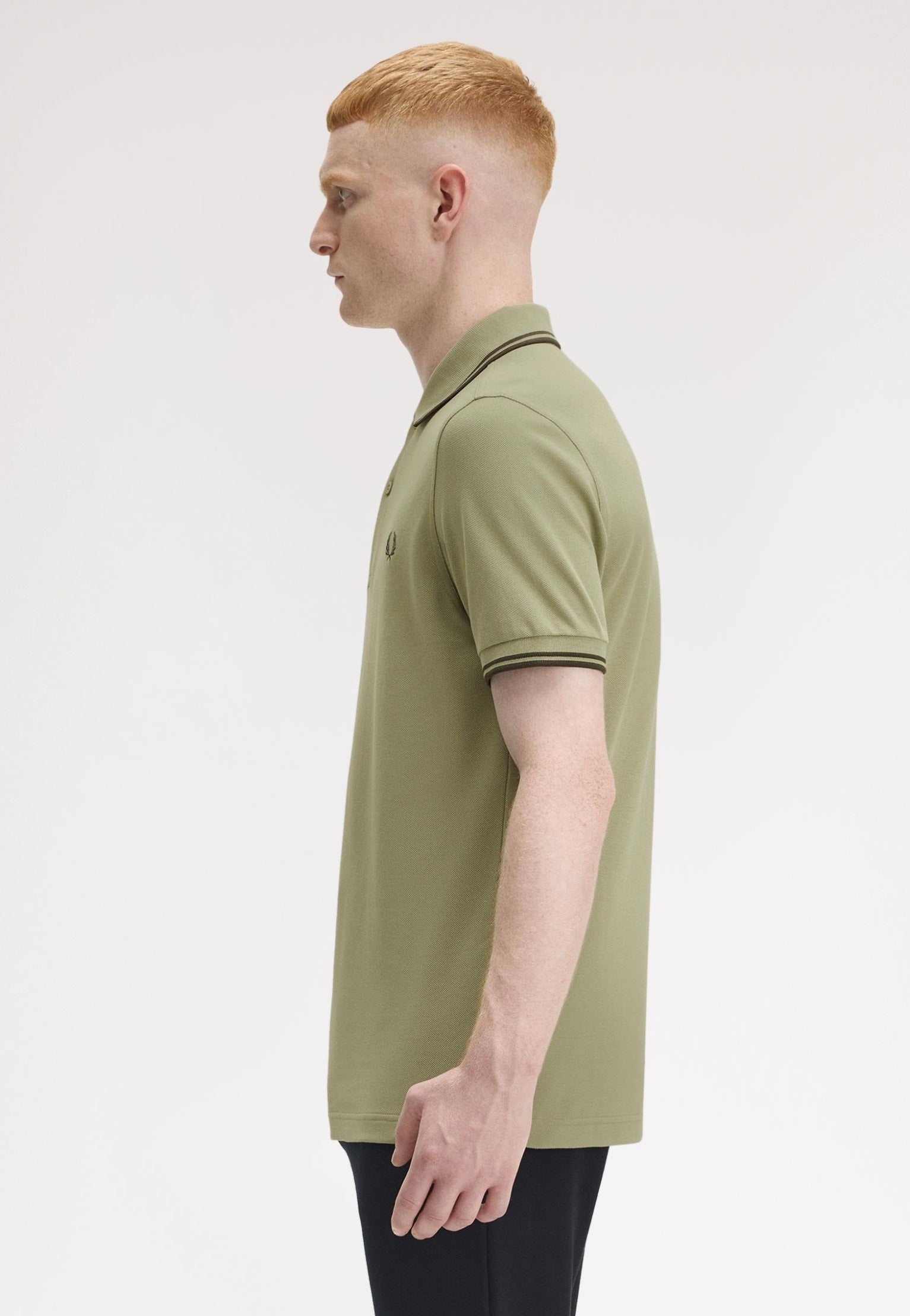 Fred Perry - Twin Tipped Olive Mint/Night Green/Night Green - Polo | Men-Image