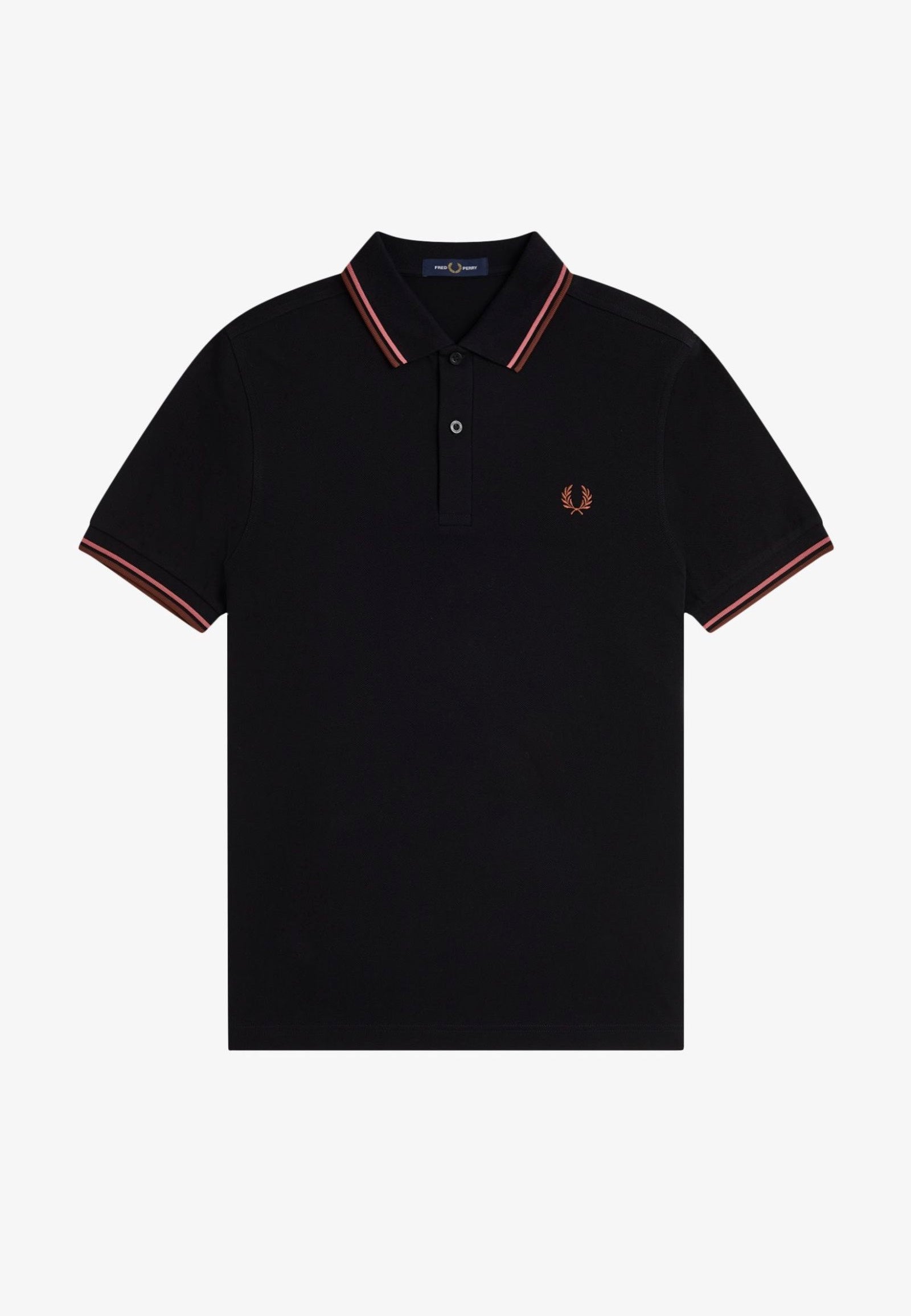 Fred Perry - Twin Tipped Black/Puttypink/Whbrw - Polo | Men-Image