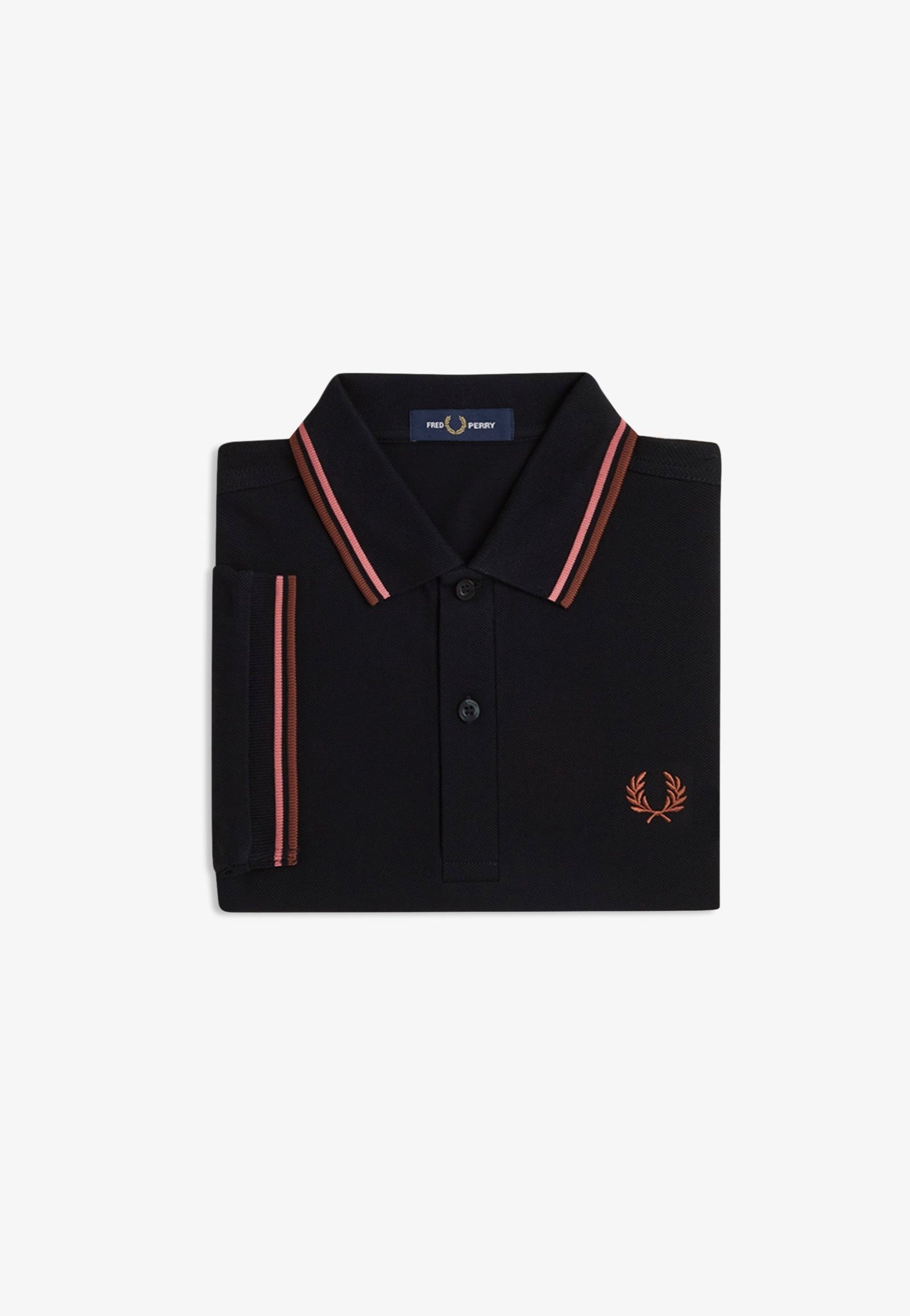 Fred Perry - Twin Tipped Black/Puttypink/Whbrw - Polo | Men-Image