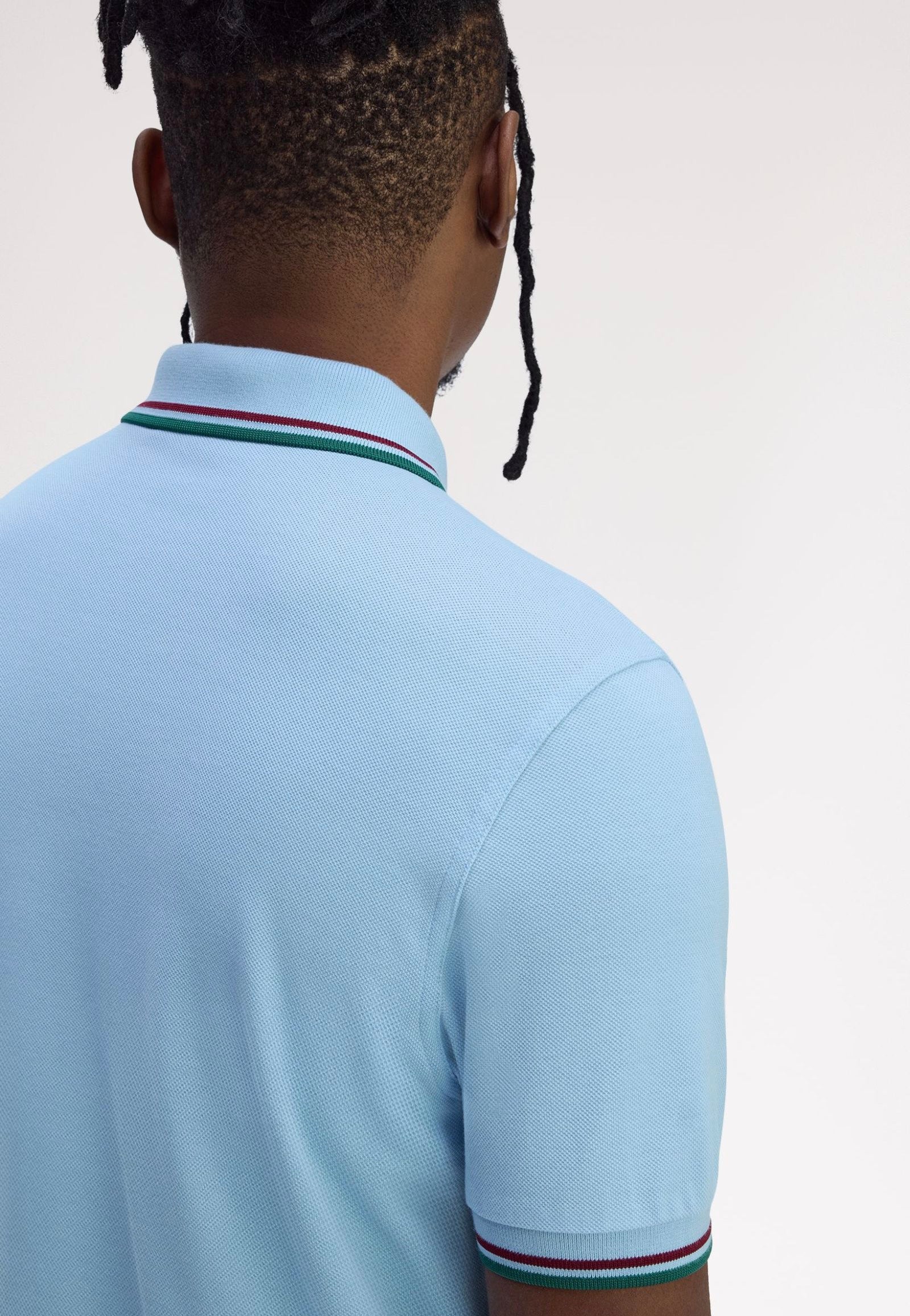 Fred Perry - Twin Tipped Track Blue/Burnt Red/Sport Green - Polo | Men-Image