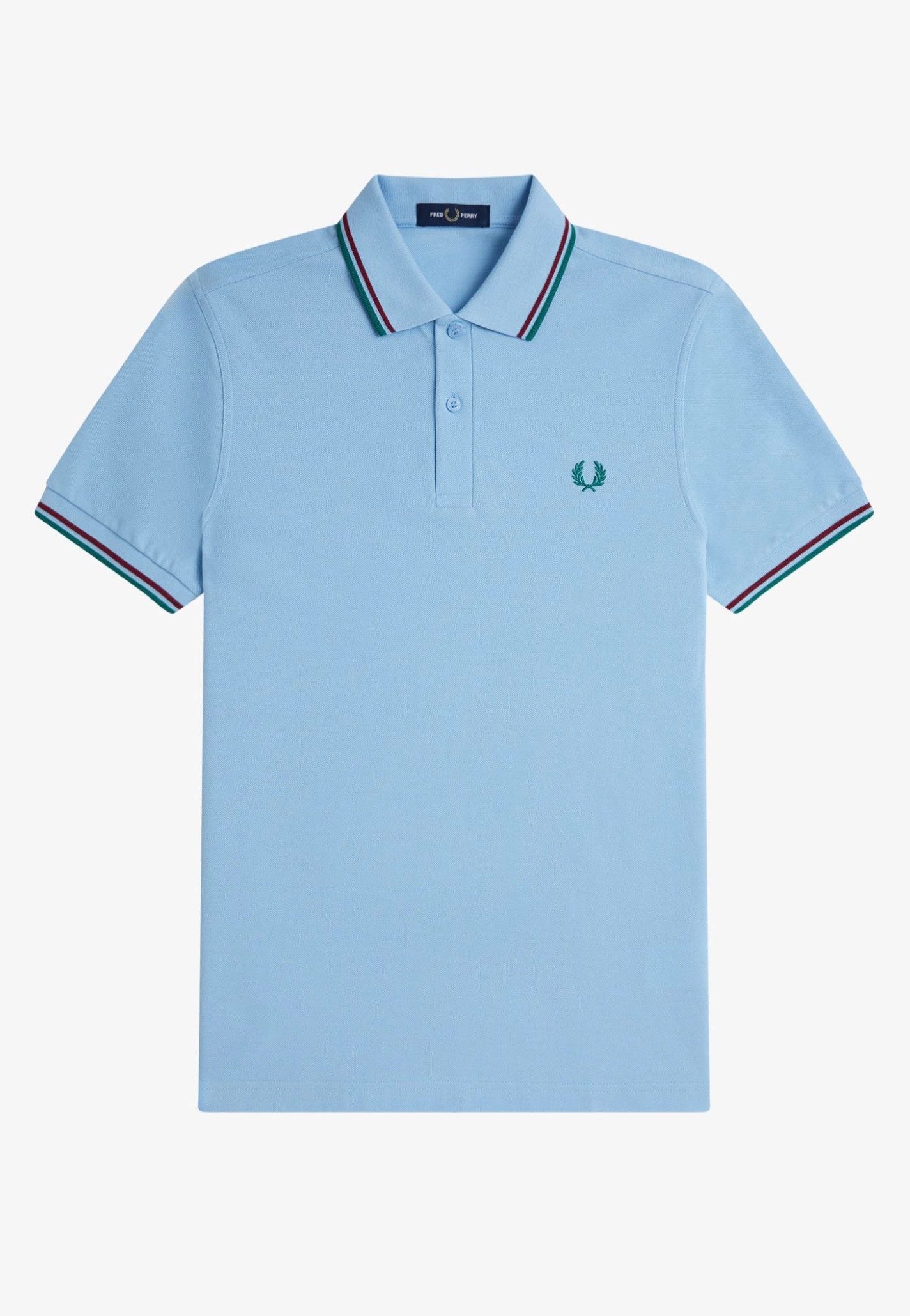 Fred Perry - Twin Tipped Track Blue/Burnt Red/Sport Green - Polo | Men-Image
