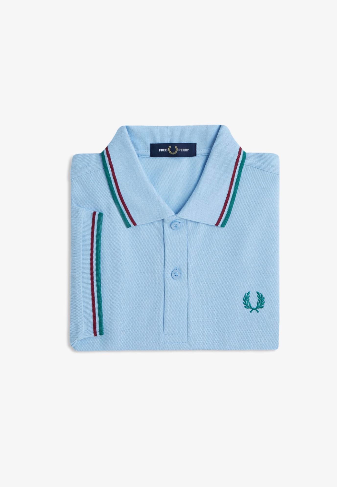 Fred Perry - Twin Tipped Track Blue/Burnt Red/Sport Green - Polo | Men-Image