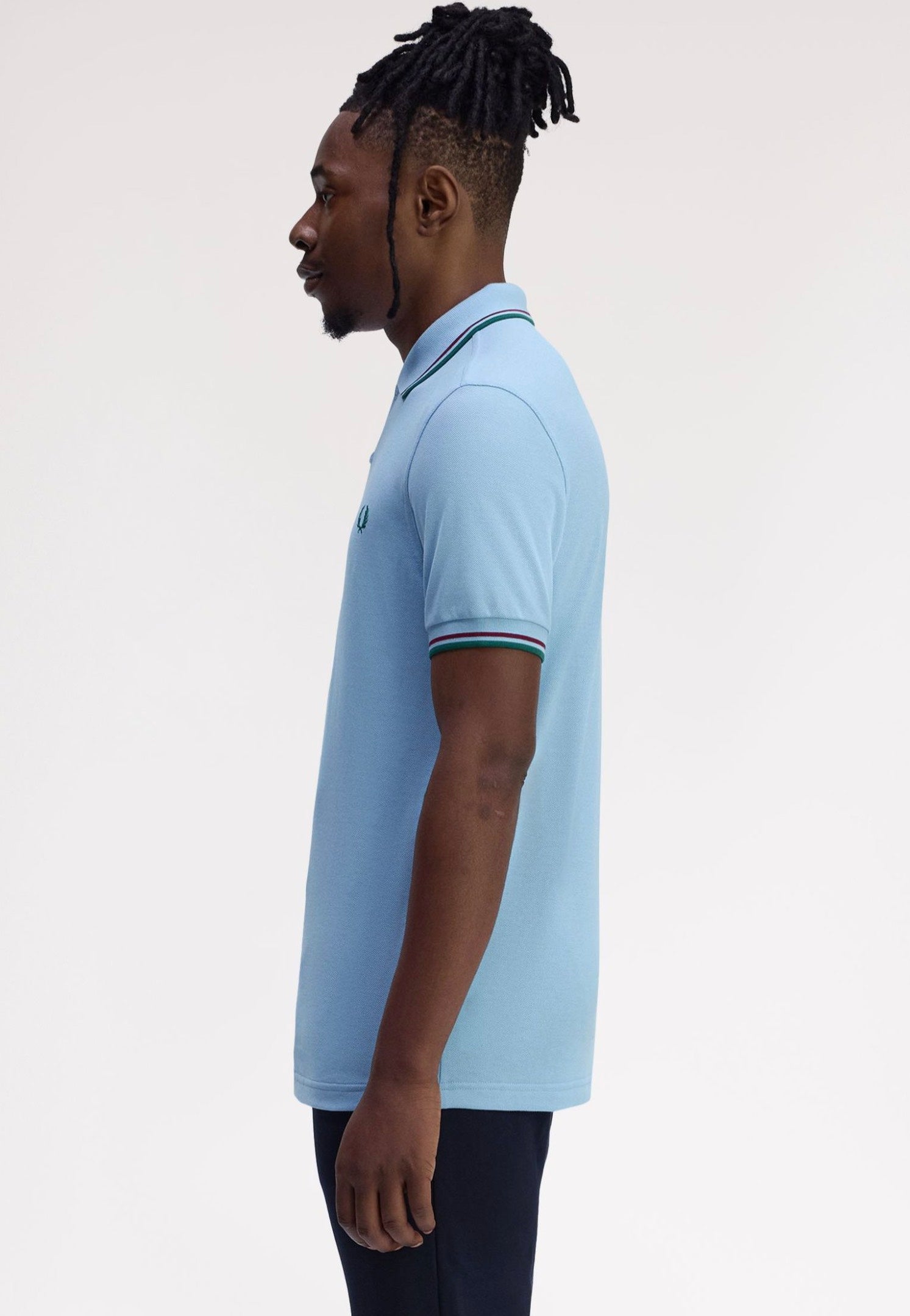 Fred Perry - Twin Tipped Track Blue/Burnt Red/Sport Green - Polo | Men-Image