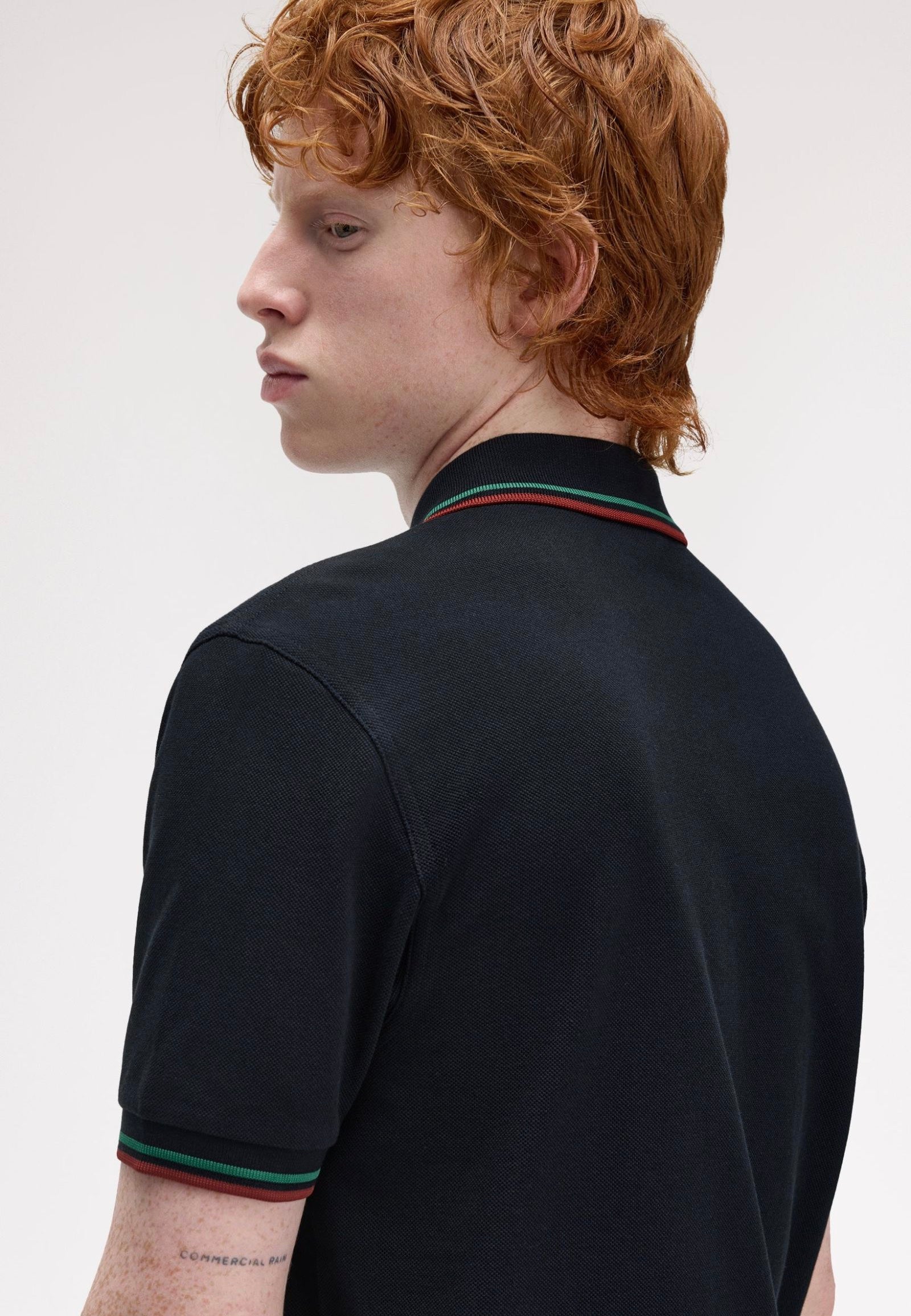 Fred Perry - Twin Tipped Navy/Sport Green/Burnt Red - Polo | Men-Image