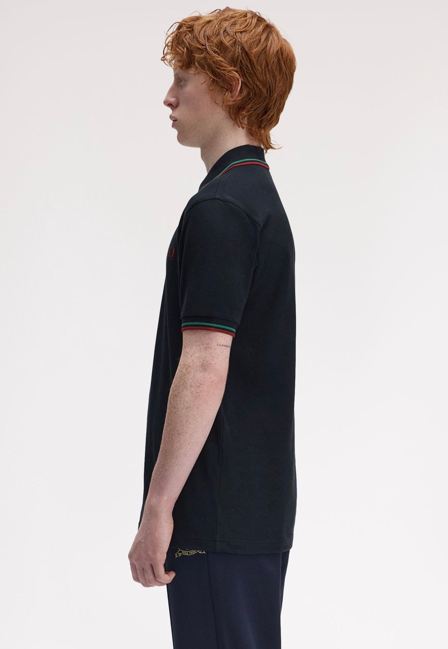 Fred Perry - Twin Tipped Navy/Sport Green/Burnt Red - Polo | Men-Image