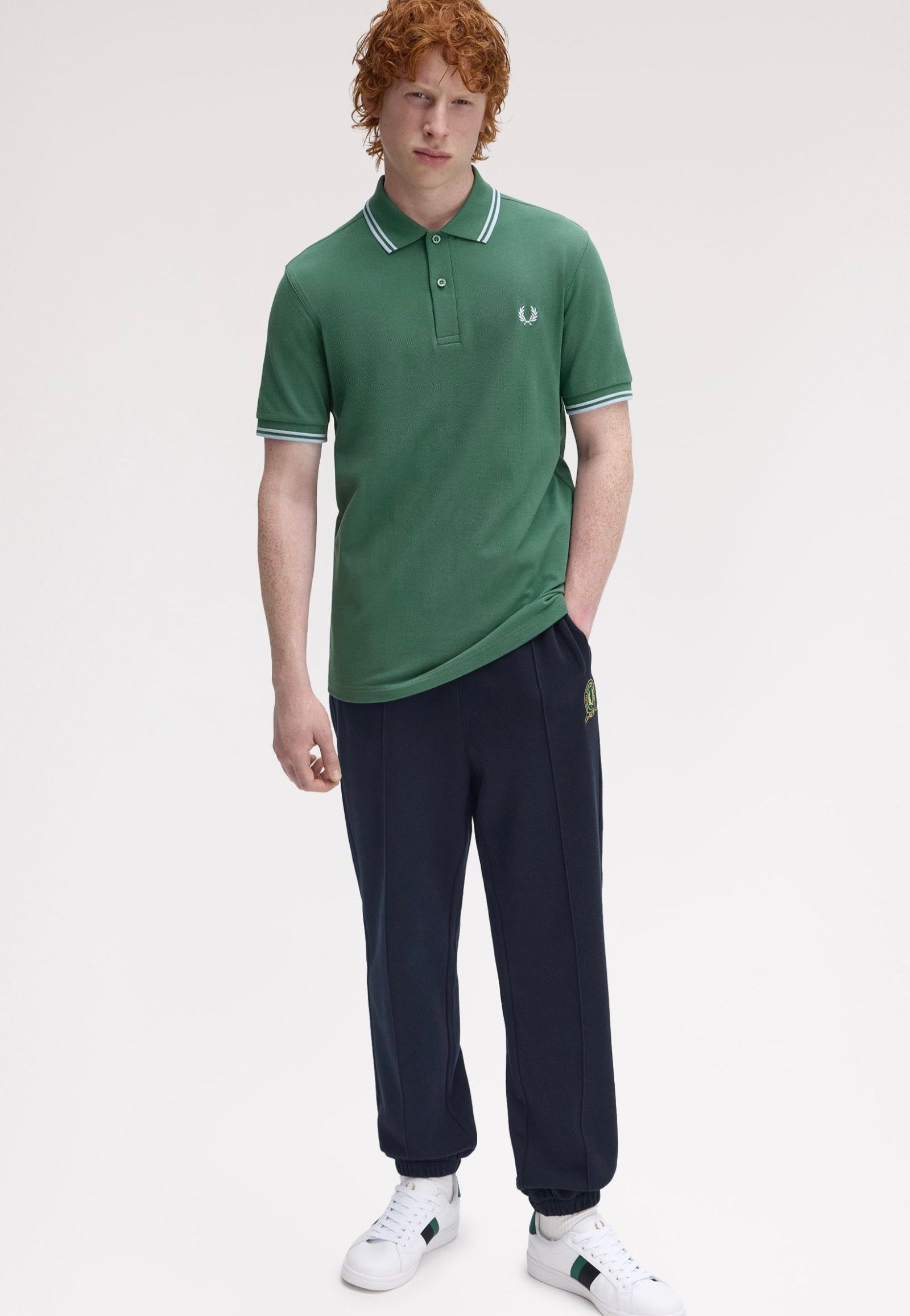 Fred Perry - Twin Tipped Sportgreen/Trackblue - Polo | Men-Image