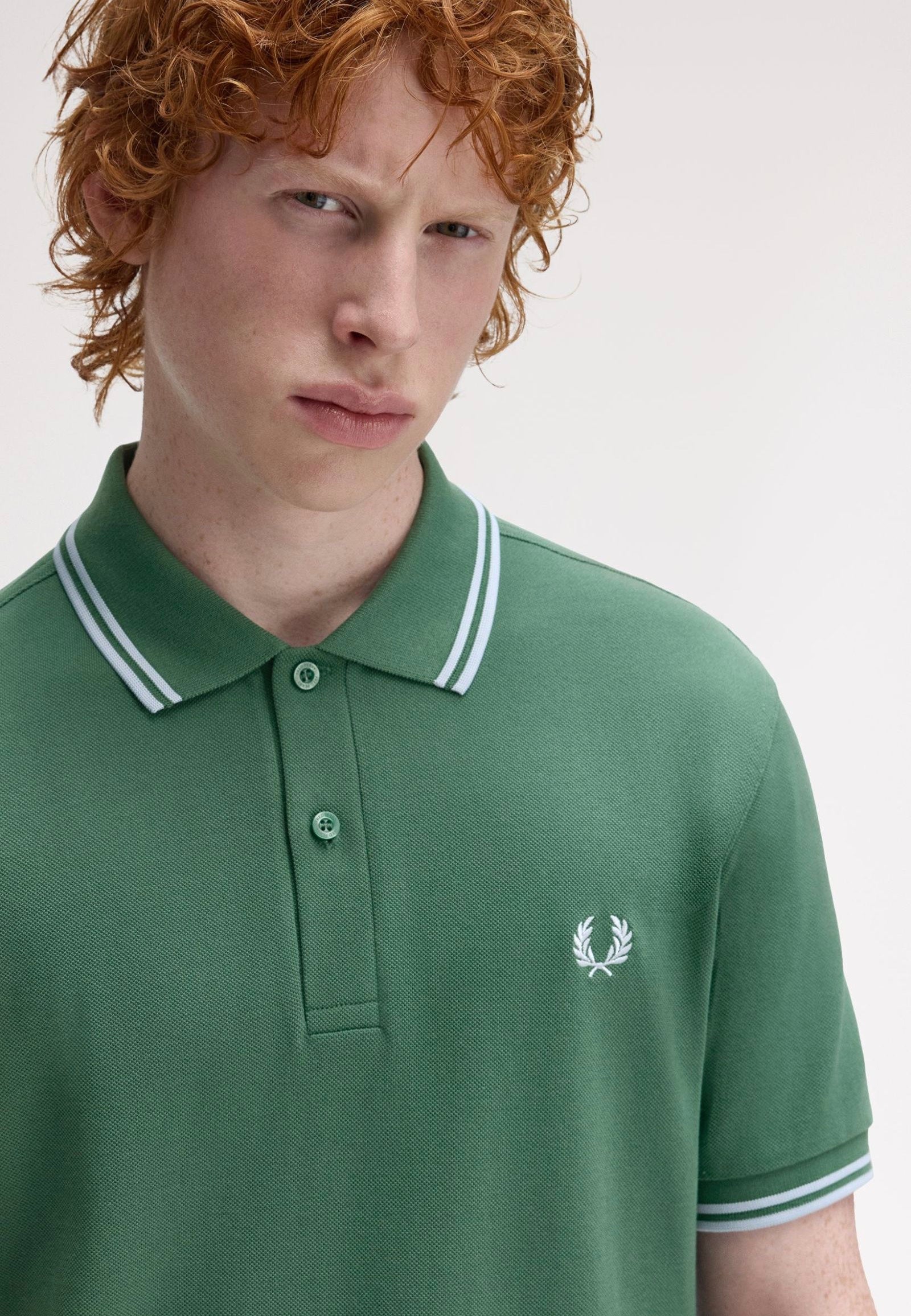 Fred Perry - Twin Tipped Sportgreen/Trackblue - Polo | Men-Image