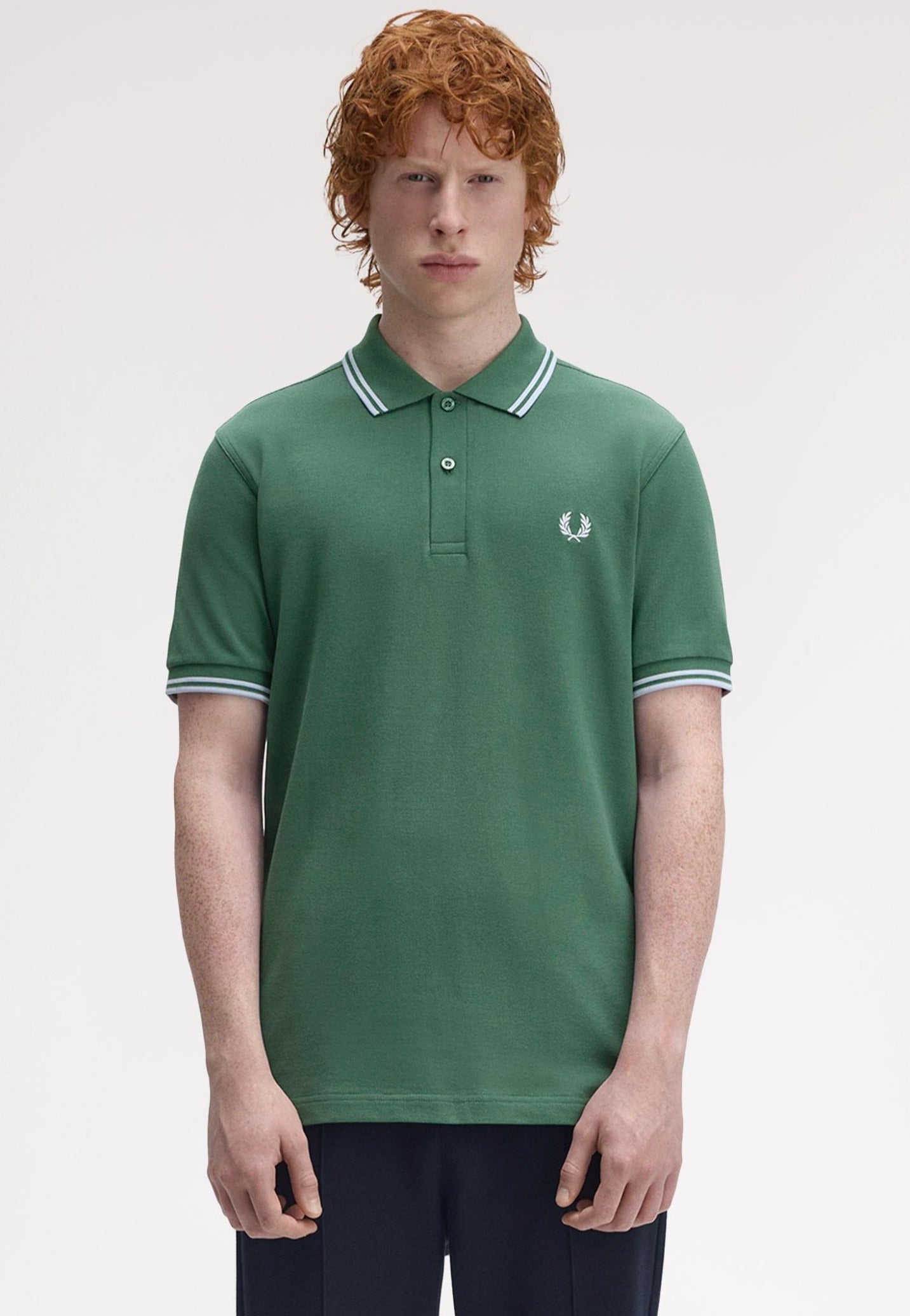 Fred Perry - Twin Tipped Sportgreen/Trackblue - Polo | Men-Image