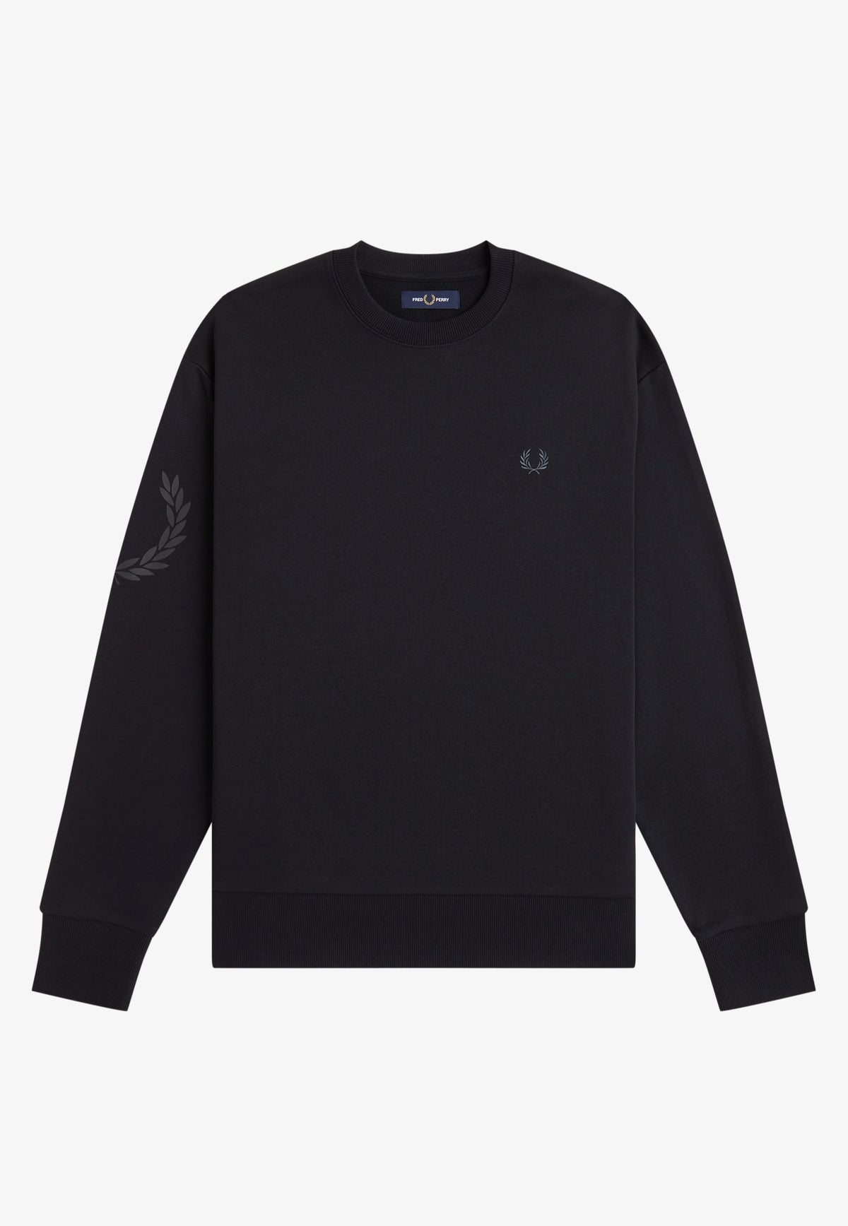 Fred Perry Reflective Laurel Black Camisola | Men-Image