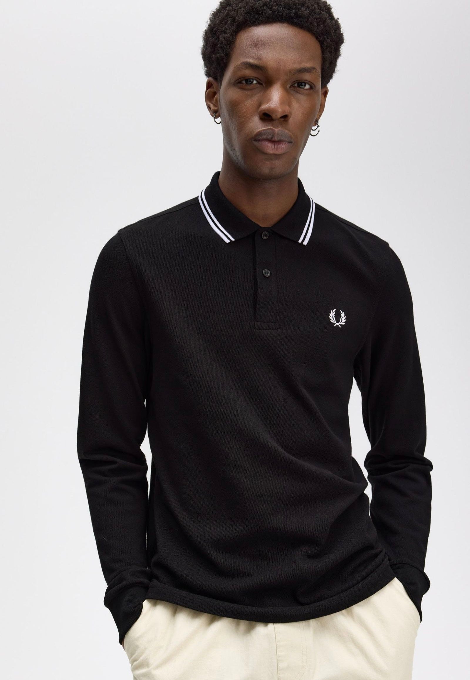 Fred Perry - Twin Tipped Black - Longsleeve | Men-Image