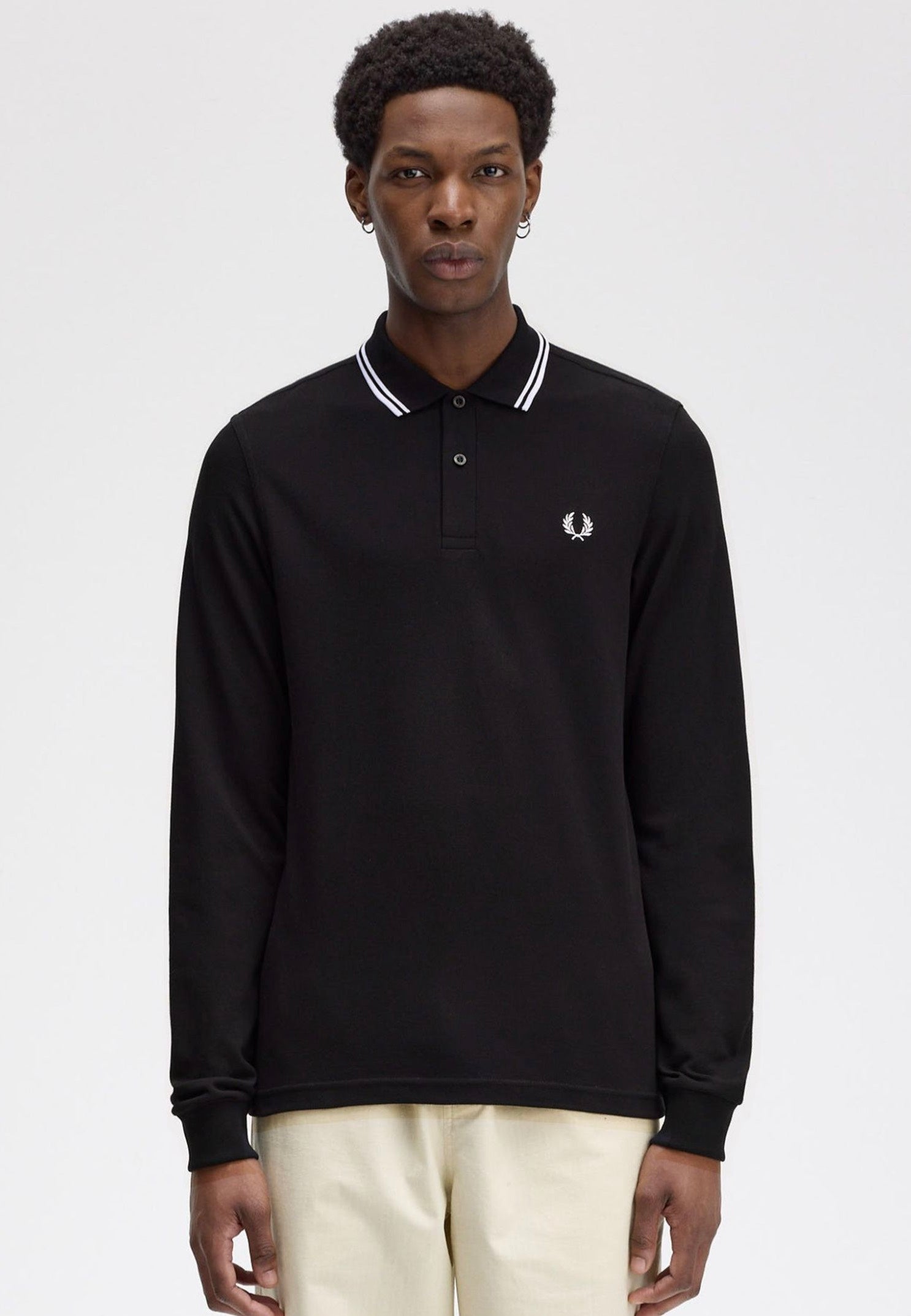 Fred Perry - Twin Tipped Black - Longsleeve | Men-Image