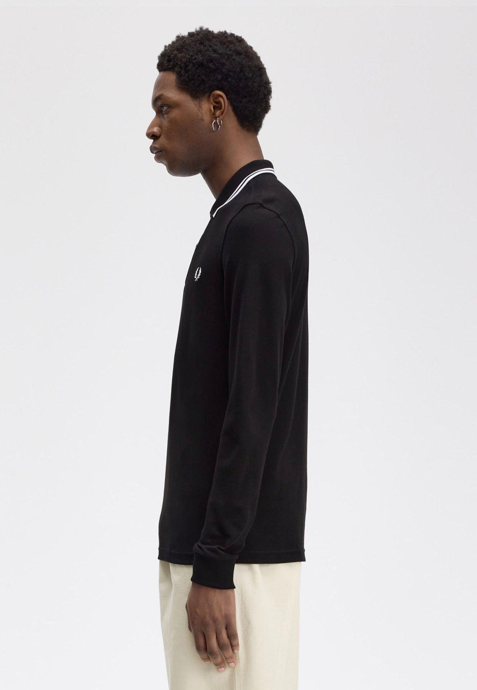 Fred Perry - Twin Tipped Black - Longsleeve | Men-Image