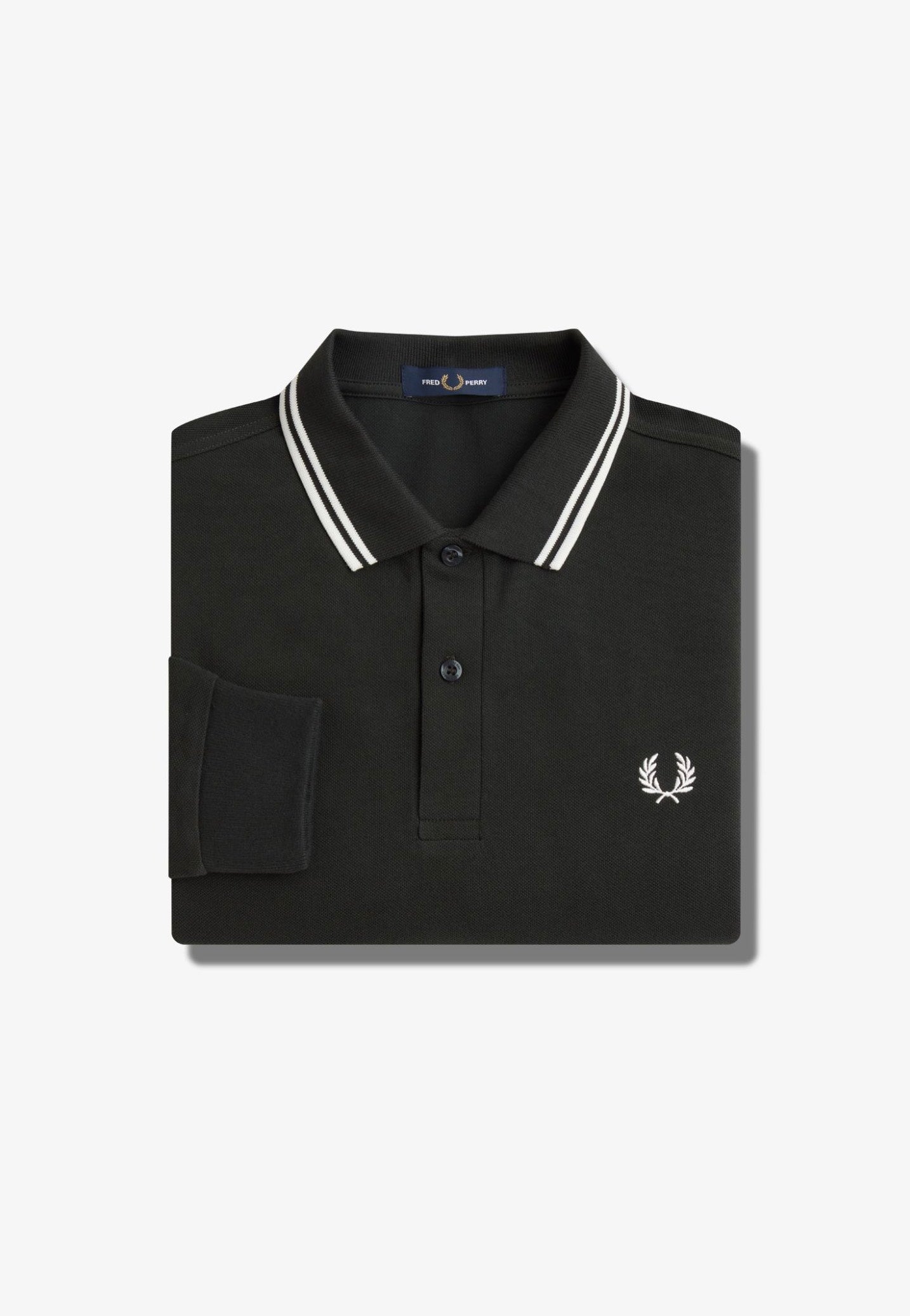 Fred Perry - Twin Tipped Nightgreen/Snow White - Longsleeve | Men-Image