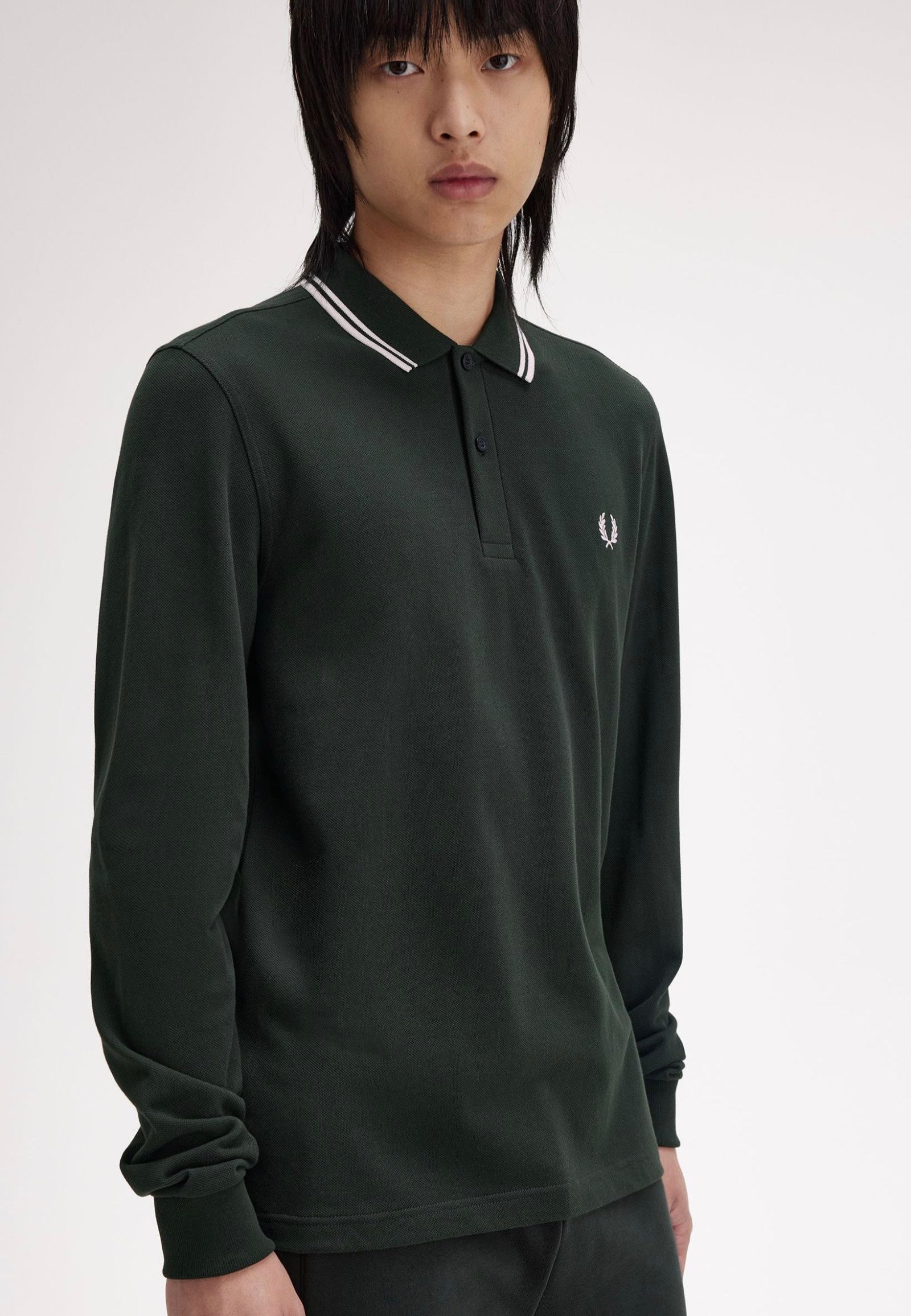Fred Perry - Twin Tipped Nightgreen/Snow White - Longsleeve | Men-Image