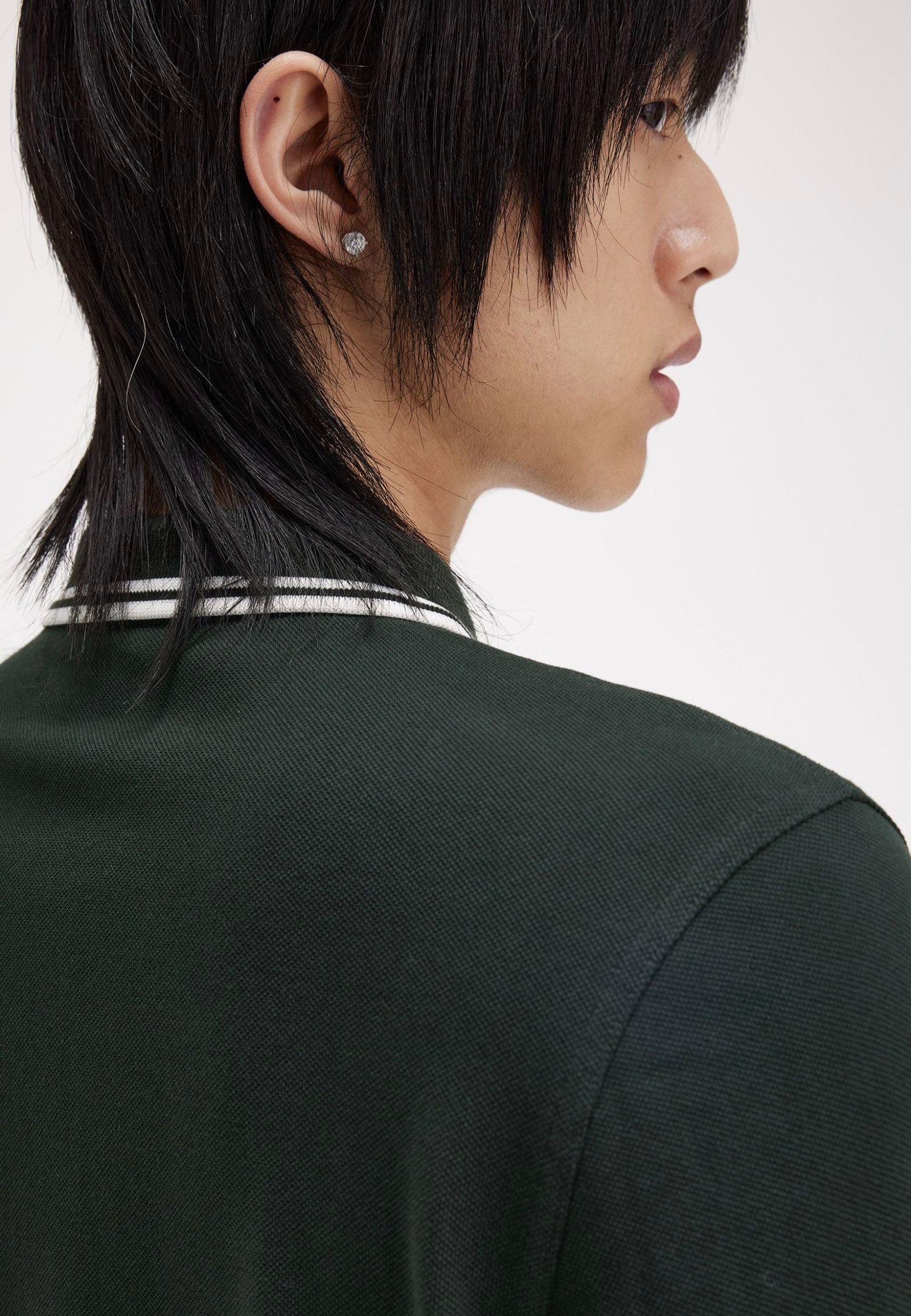 Fred Perry - Twin Tipped Nightgreen/Snow White - Longsleeve | Men-Image