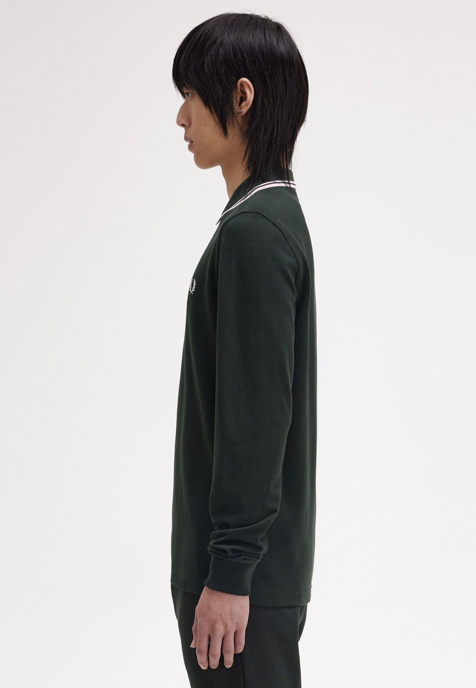 Fred Perry - Twin Tipped Nightgreen/Snow White - Longsleeve | Men-Image