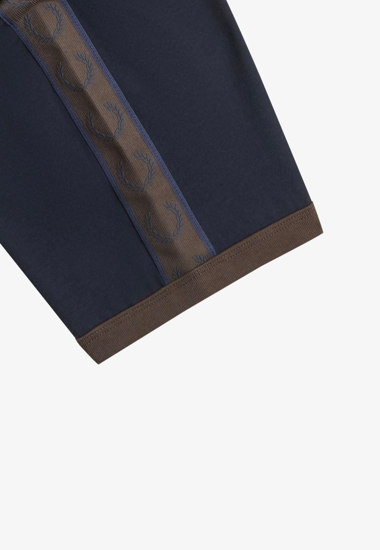 Fred Perry - Contrast Tape Ringer Navy/Burnt Tobacco - T-Shirt | Men-Image