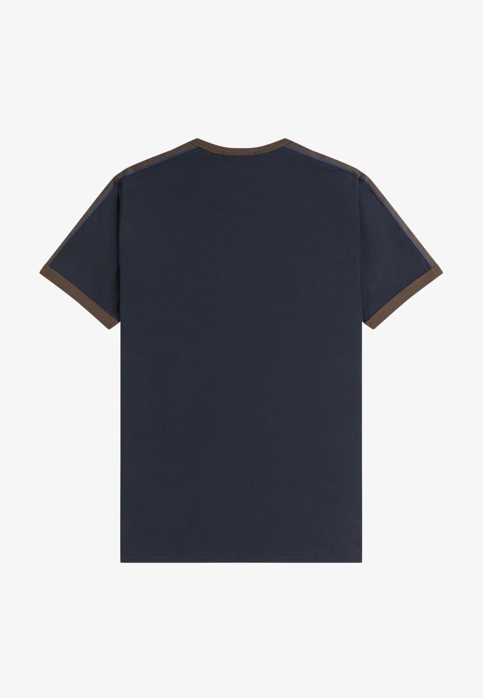 Fred Perry - Contrast Tape Ringer Navy/Burnt Tobacco - T-Shirt | Men-Image
