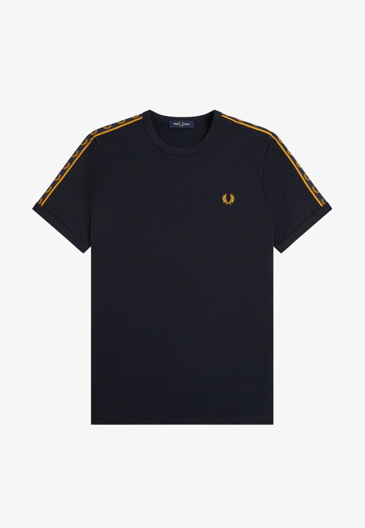 Fred Perry Contrast Tape Ringer Navy Tričko | Men-Image