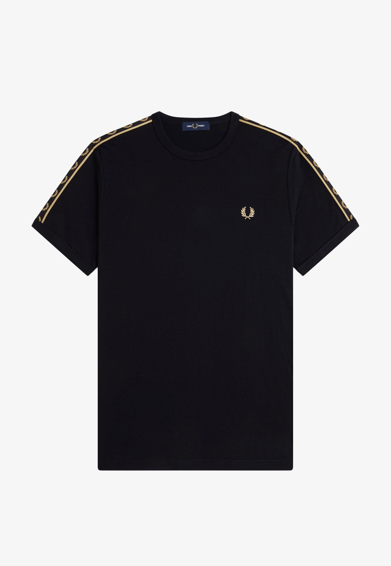 Fred Perry - Contrast Tape Ringer Black/Champagne - T-Shirt | Men-Image