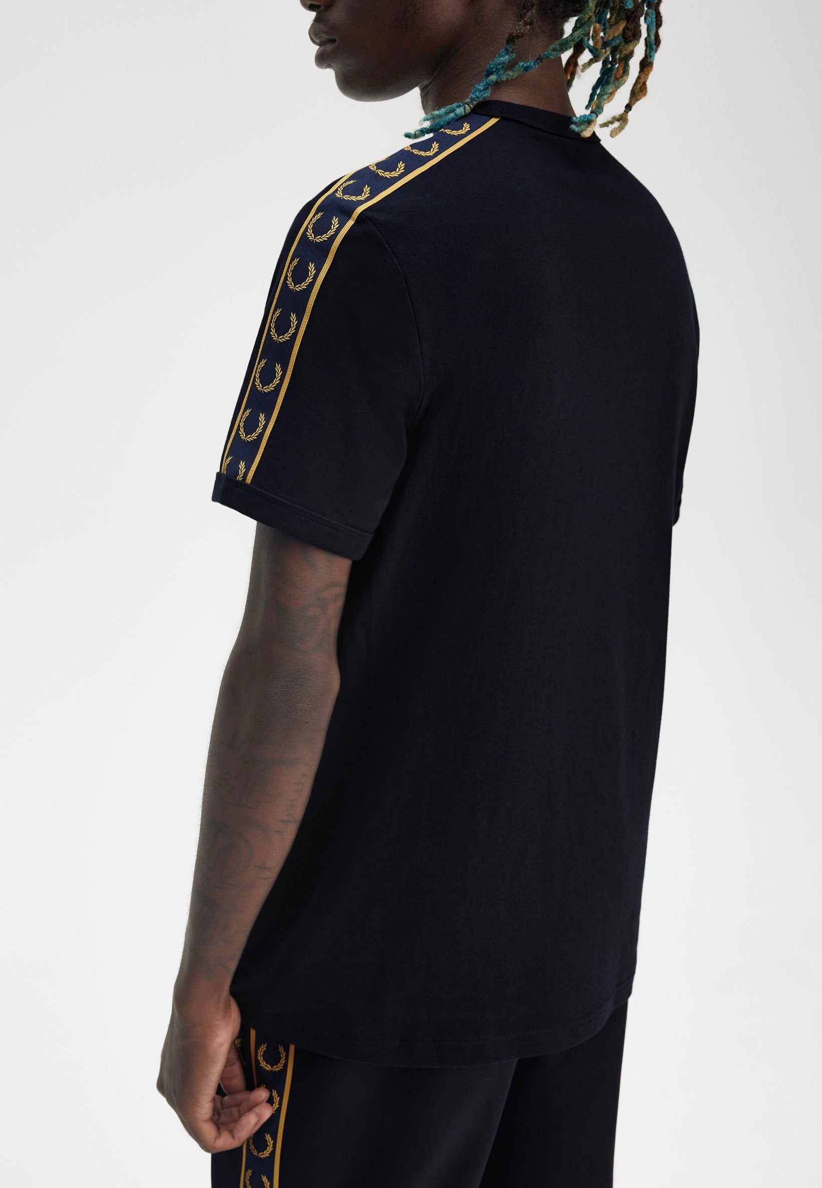 Fred Perry - Contrast Tape Ringer Navy/Honeycomb - T-Shirt | Men-Image