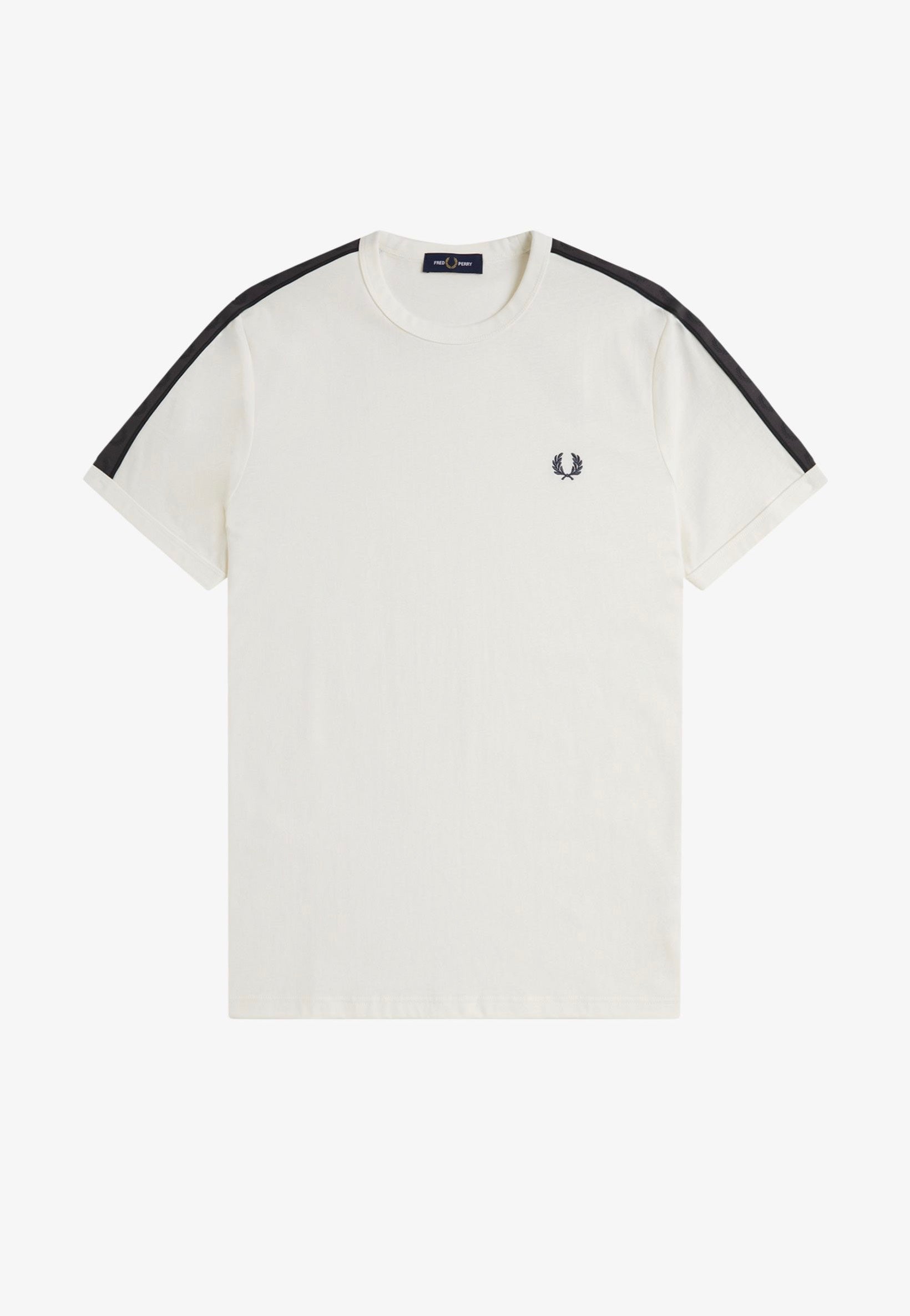 Fred Perry - Contrast Tape Ringer Lecru/Agrey - T-Shirt | Men-Image