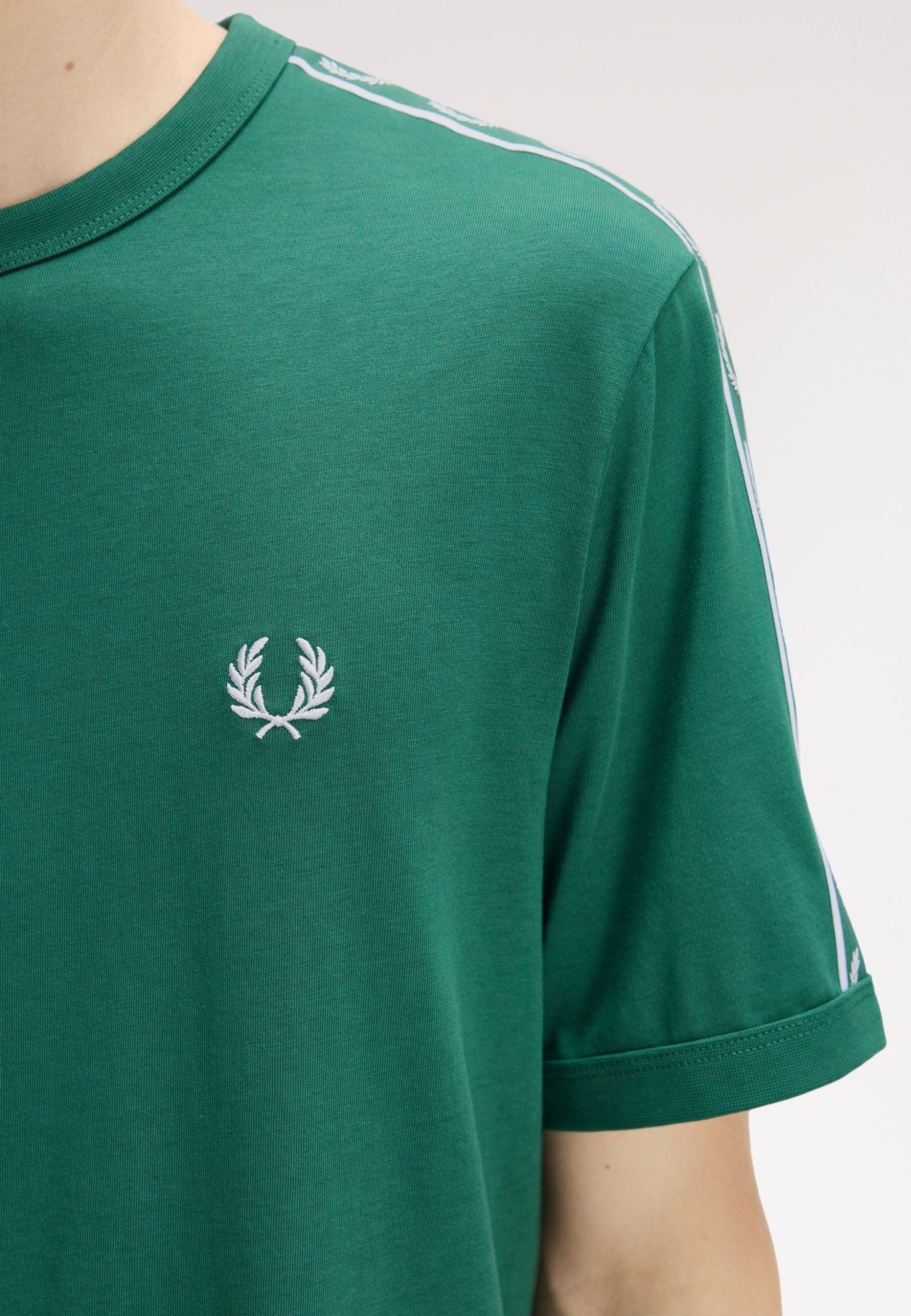 Fred Perry - Contrast Tape Ringer Sport Green - T-Shirt | Men-Image
