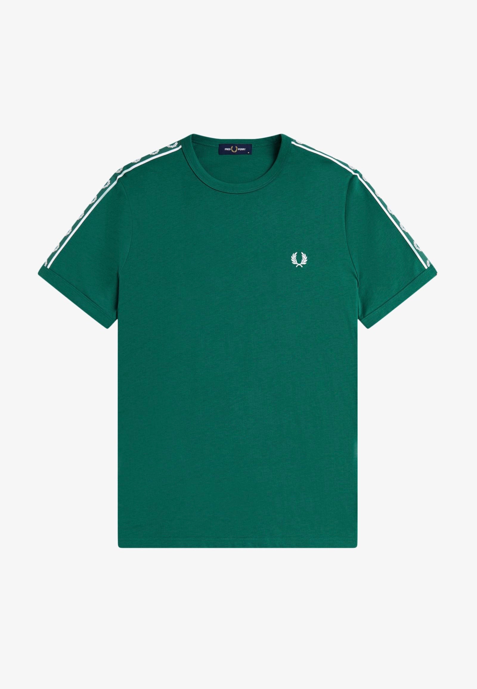 Fred Perry - Contrast Tape Ringer Sport Green - T-Shirt | Men-Image