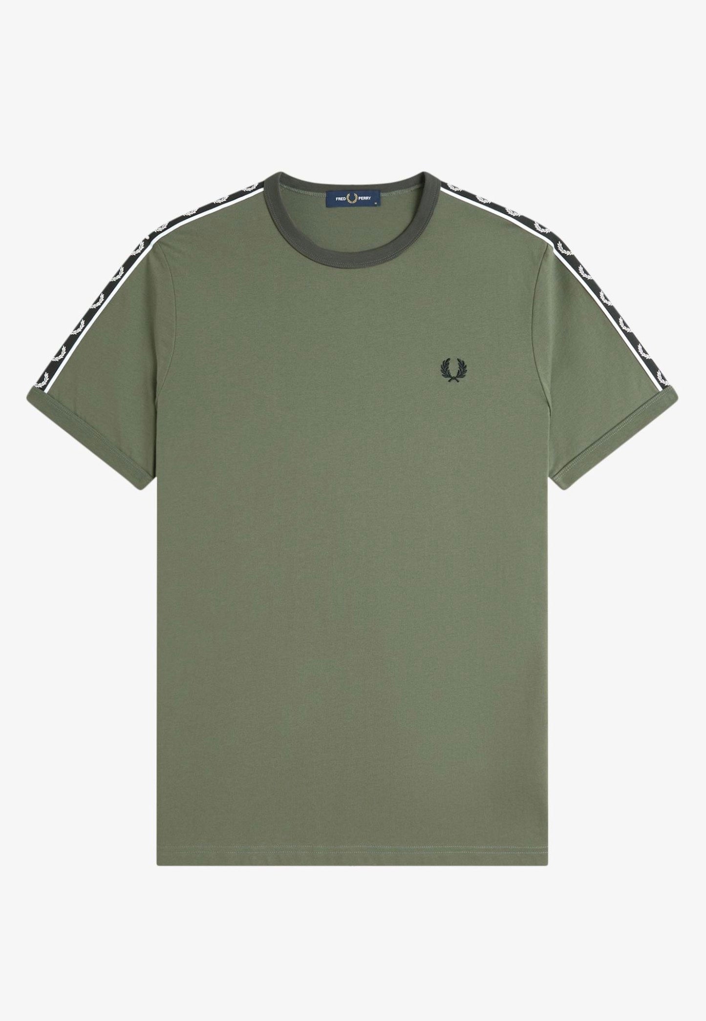 Fred Perry - Contrast Tape Ringer Laurel Wreath Green/Black - T-Shirt | Men-Image